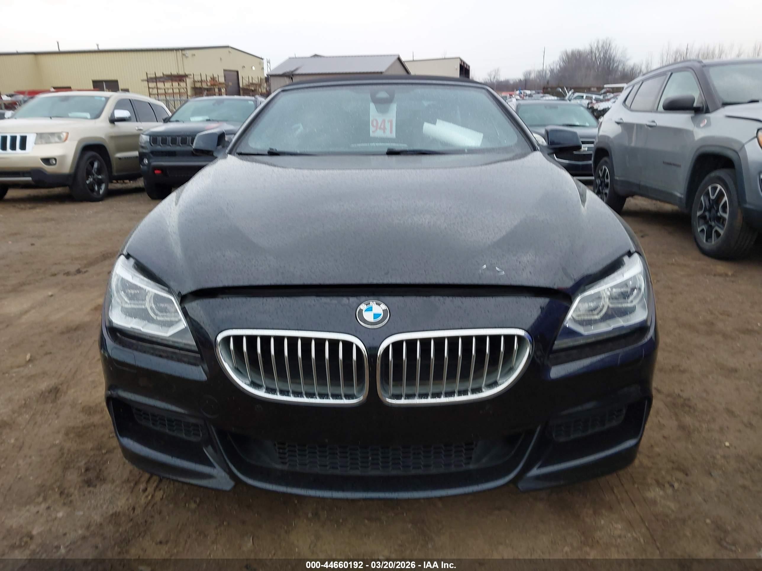 2014 Bmw 650i Xdrive Black vin: WBAYP1C50ED216665