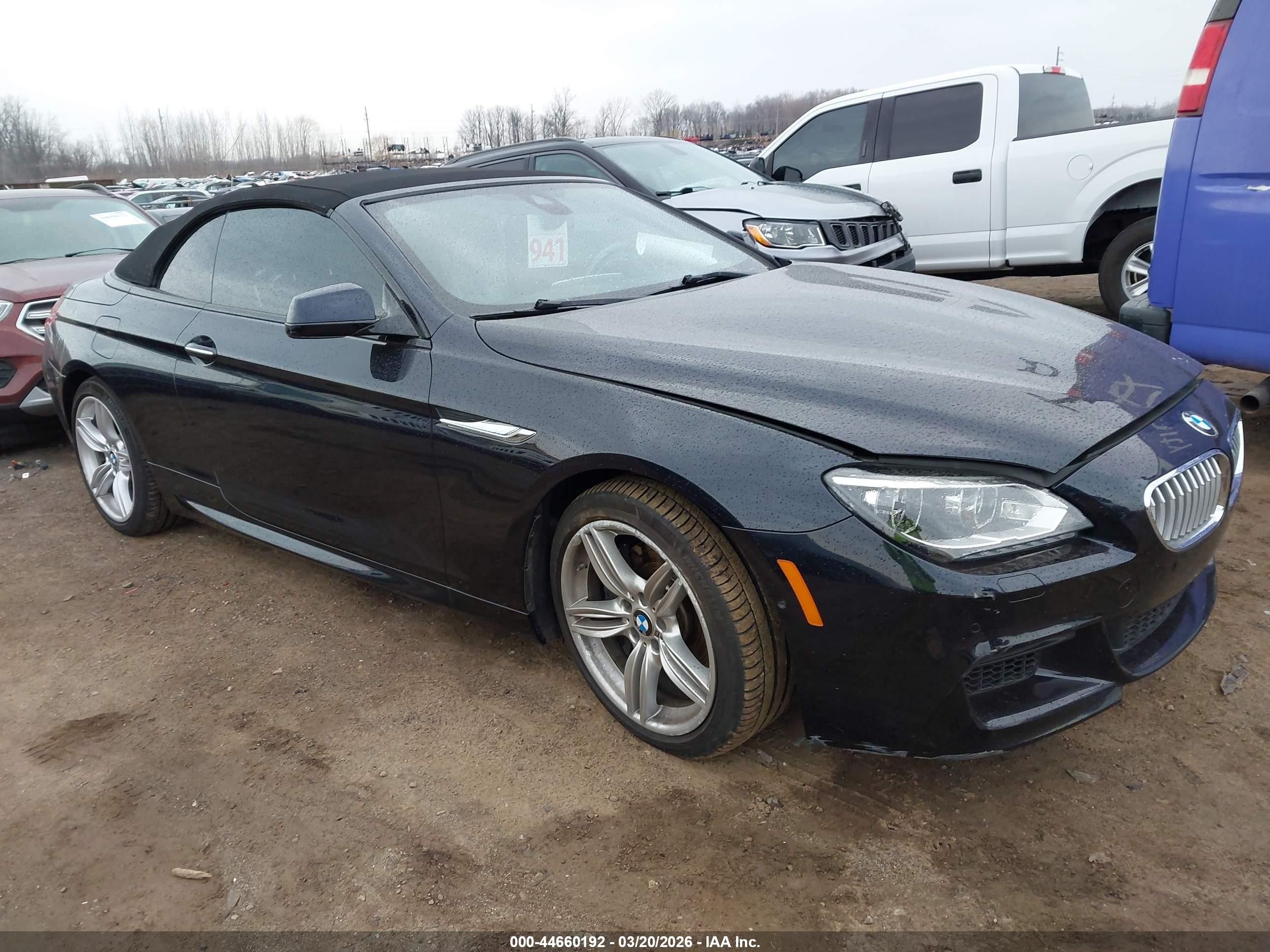 2014 Bmw 650i Xdrive Black vin: WBAYP1C50ED216665