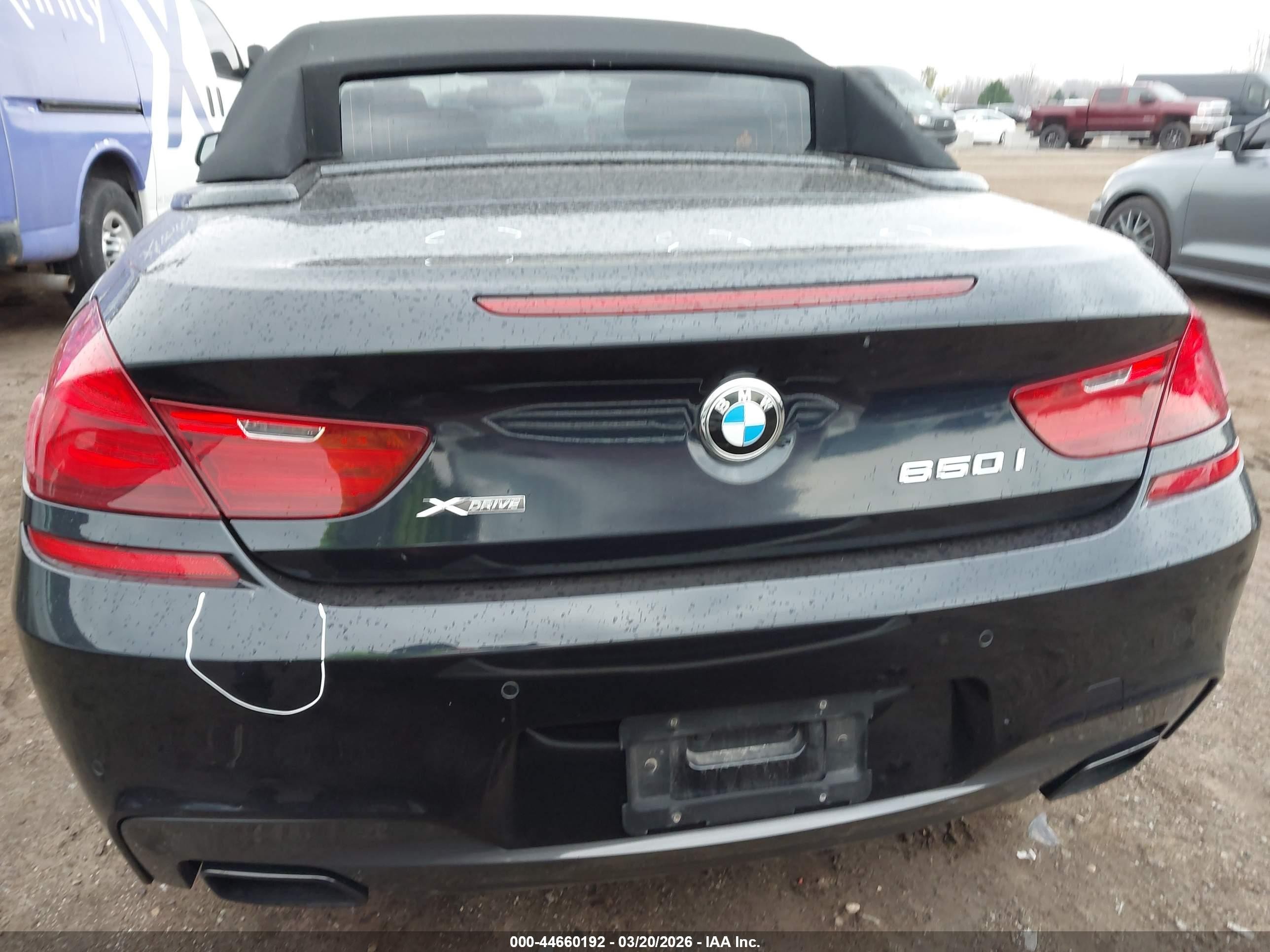 2014 Bmw 650i Xdrive Black vin: WBAYP1C50ED216665
