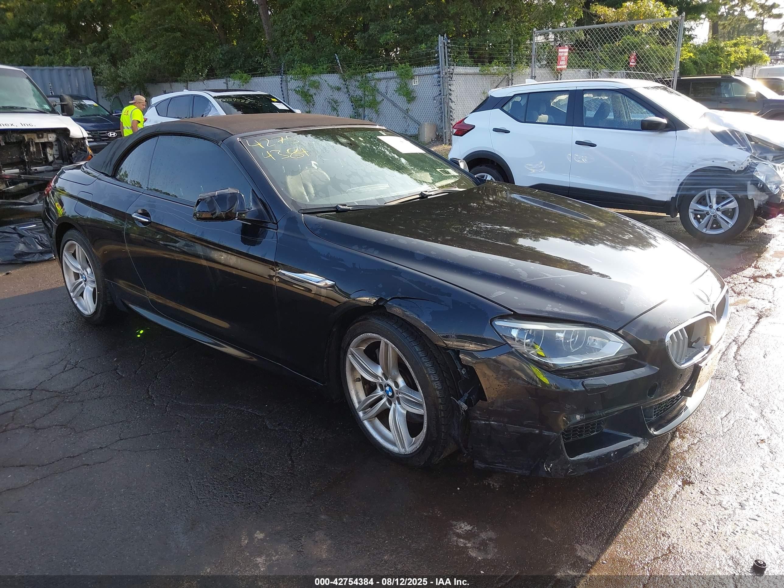 2015 Bmw 650i Xdrive Black vin: WBAYP1C52FD216944