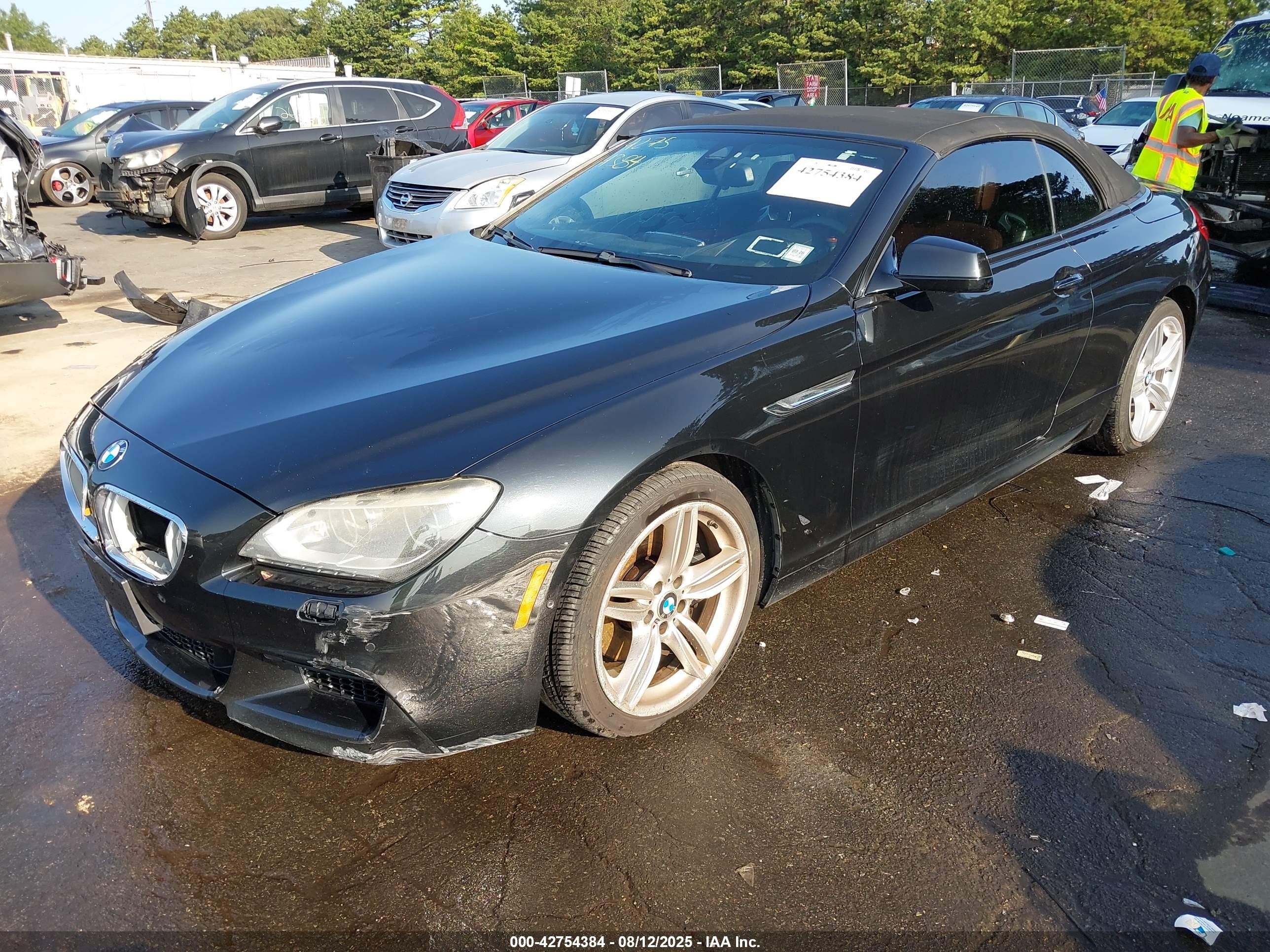 2015 Bmw 650i Xdrive Black vin: WBAYP1C52FD216944