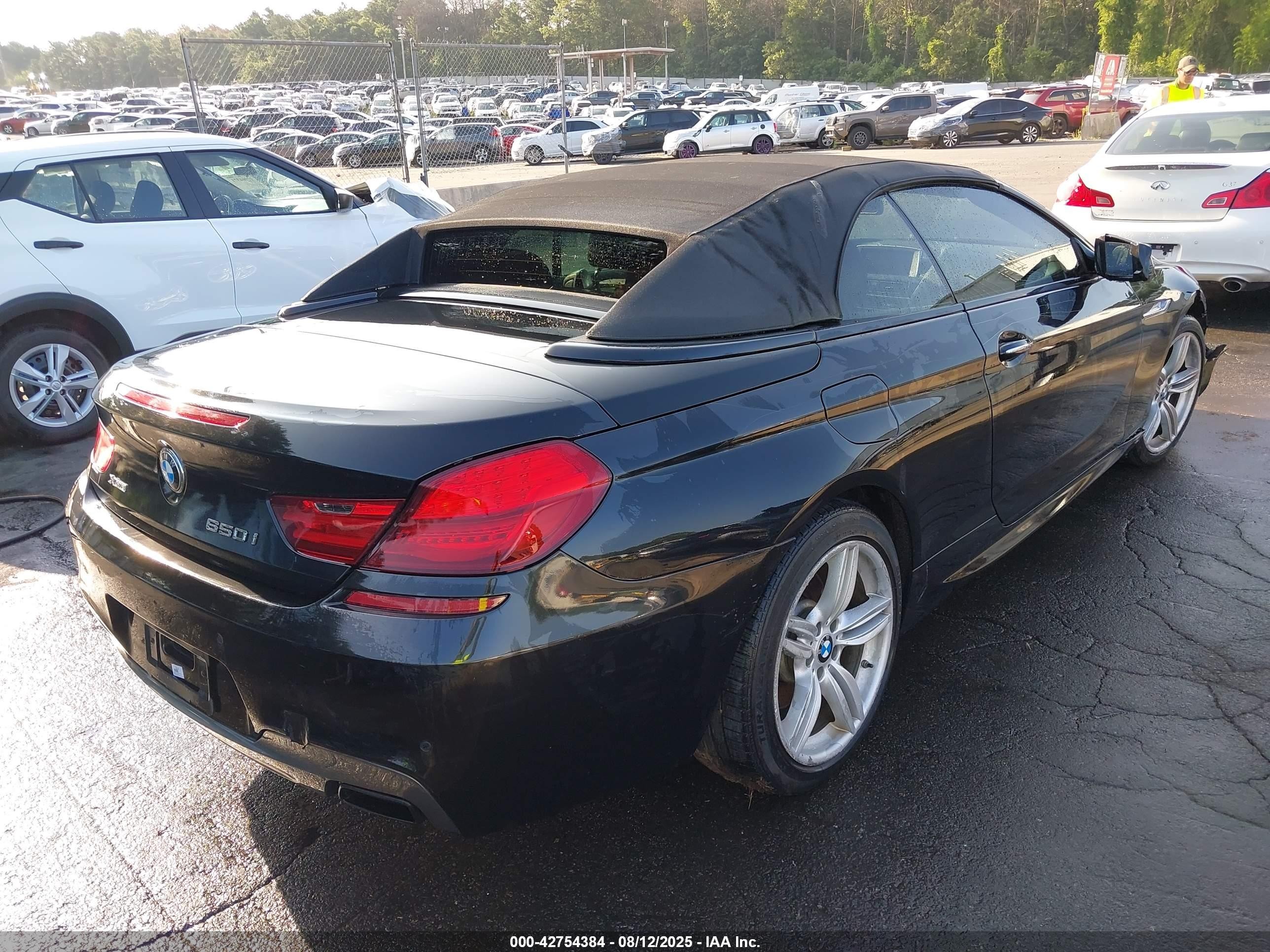 2015 Bmw 650i Xdrive Black vin: WBAYP1C52FD216944