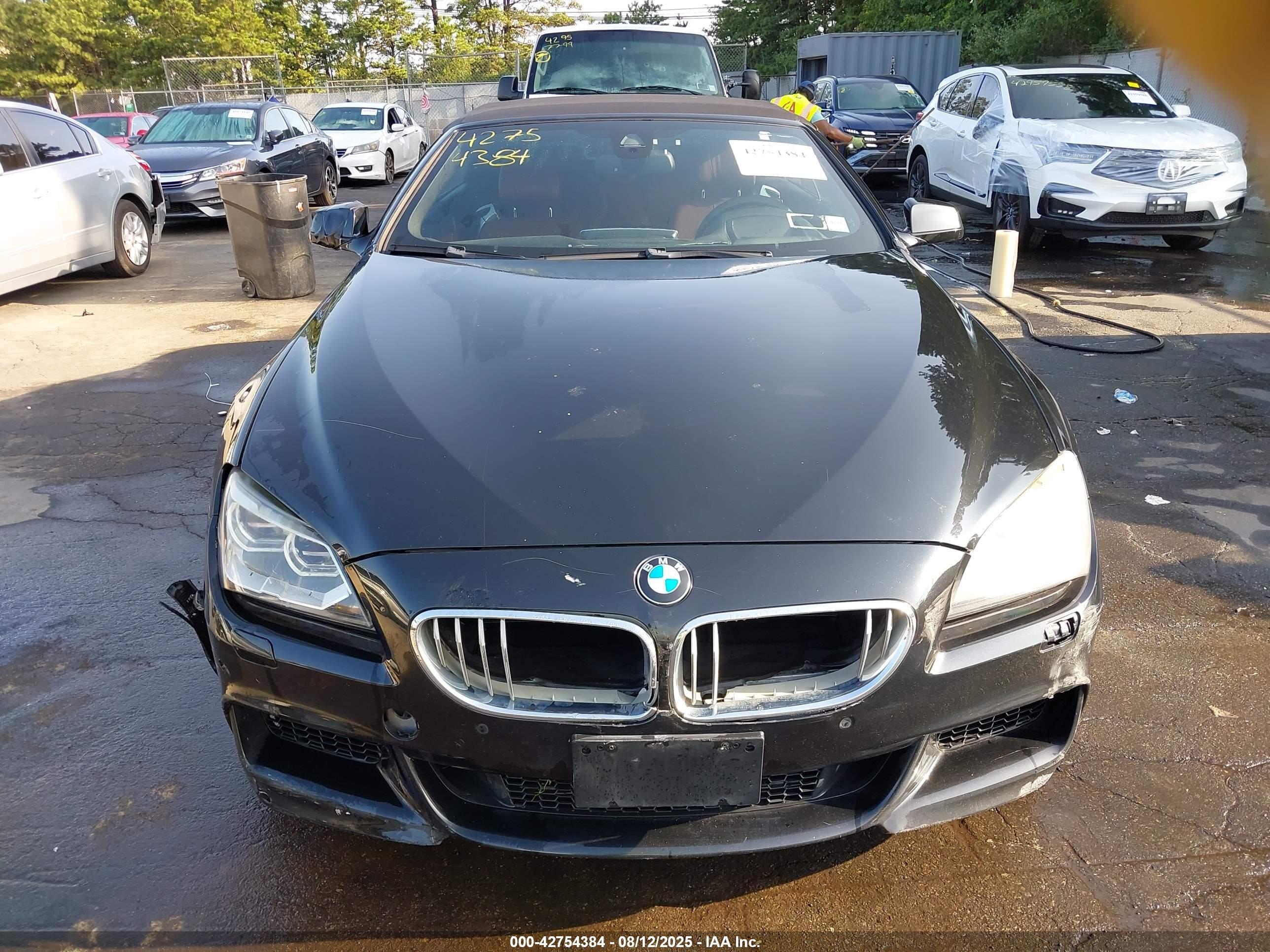 2015 Bmw 650i Xdrive Black vin: WBAYP1C52FD216944