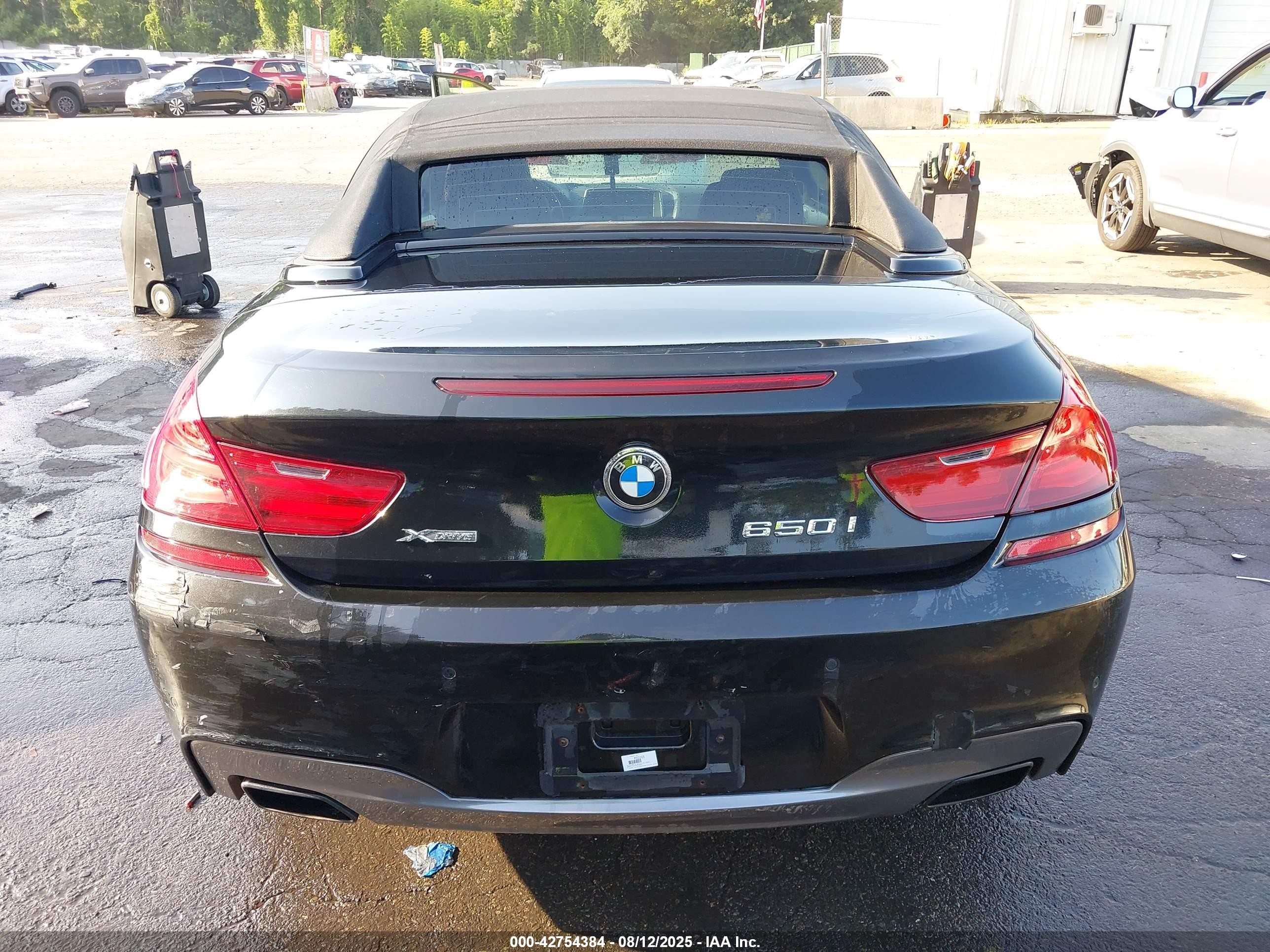 2015 Bmw 650i Xdrive Black vin: WBAYP1C52FD216944