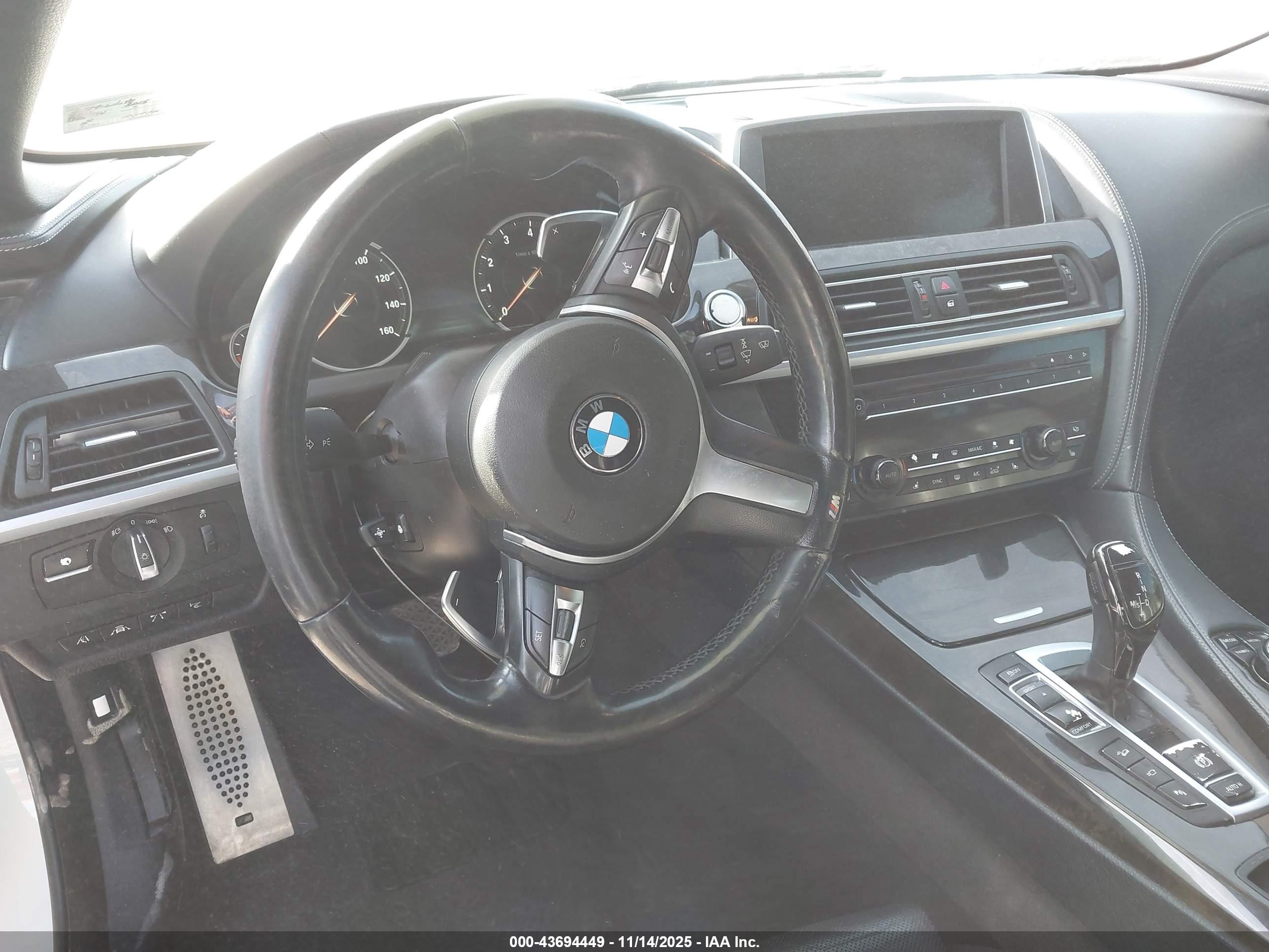 2015 Bmw 650i Xdrive White vin: WBAYP1C52FD216989
