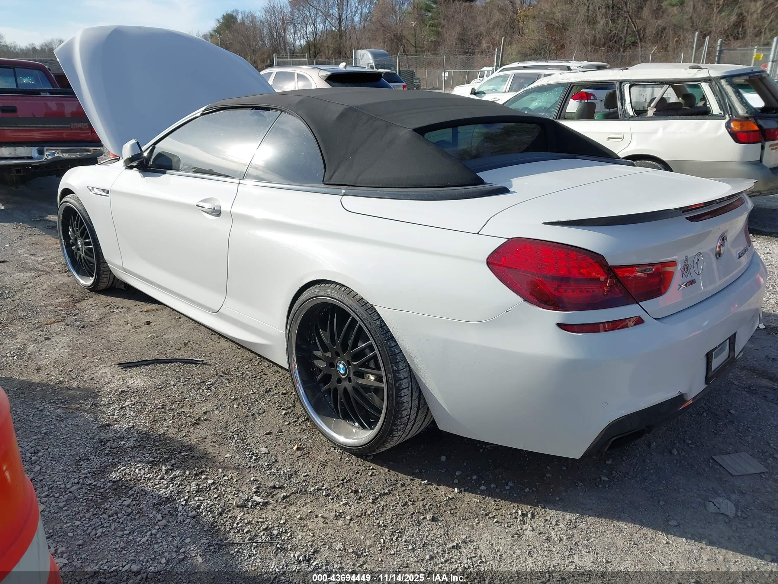 2015 Bmw 650i Xdrive White vin: WBAYP1C52FD216989