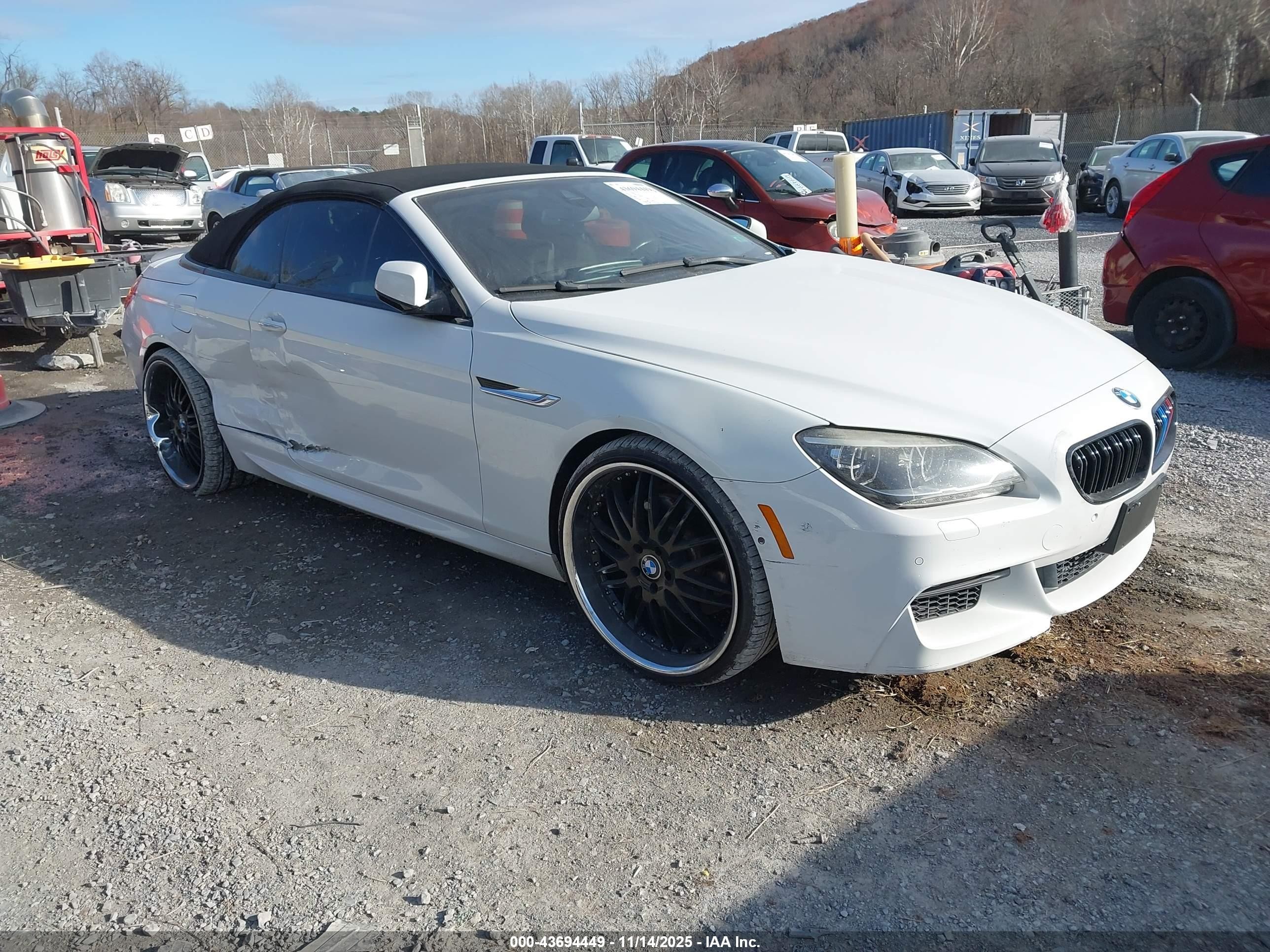 2015 Bmw 650i Xdrive White vin: WBAYP1C52FD216989