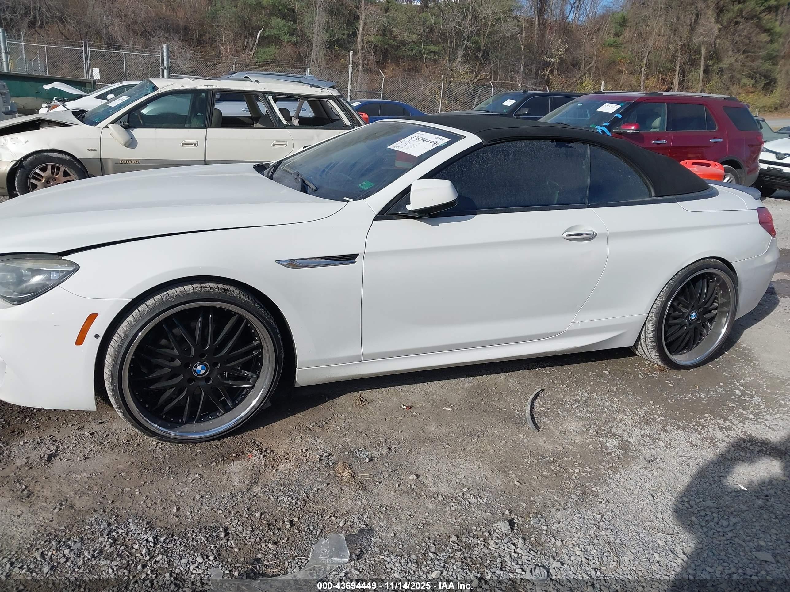 2015 Bmw 650i Xdrive White vin: WBAYP1C52FD216989