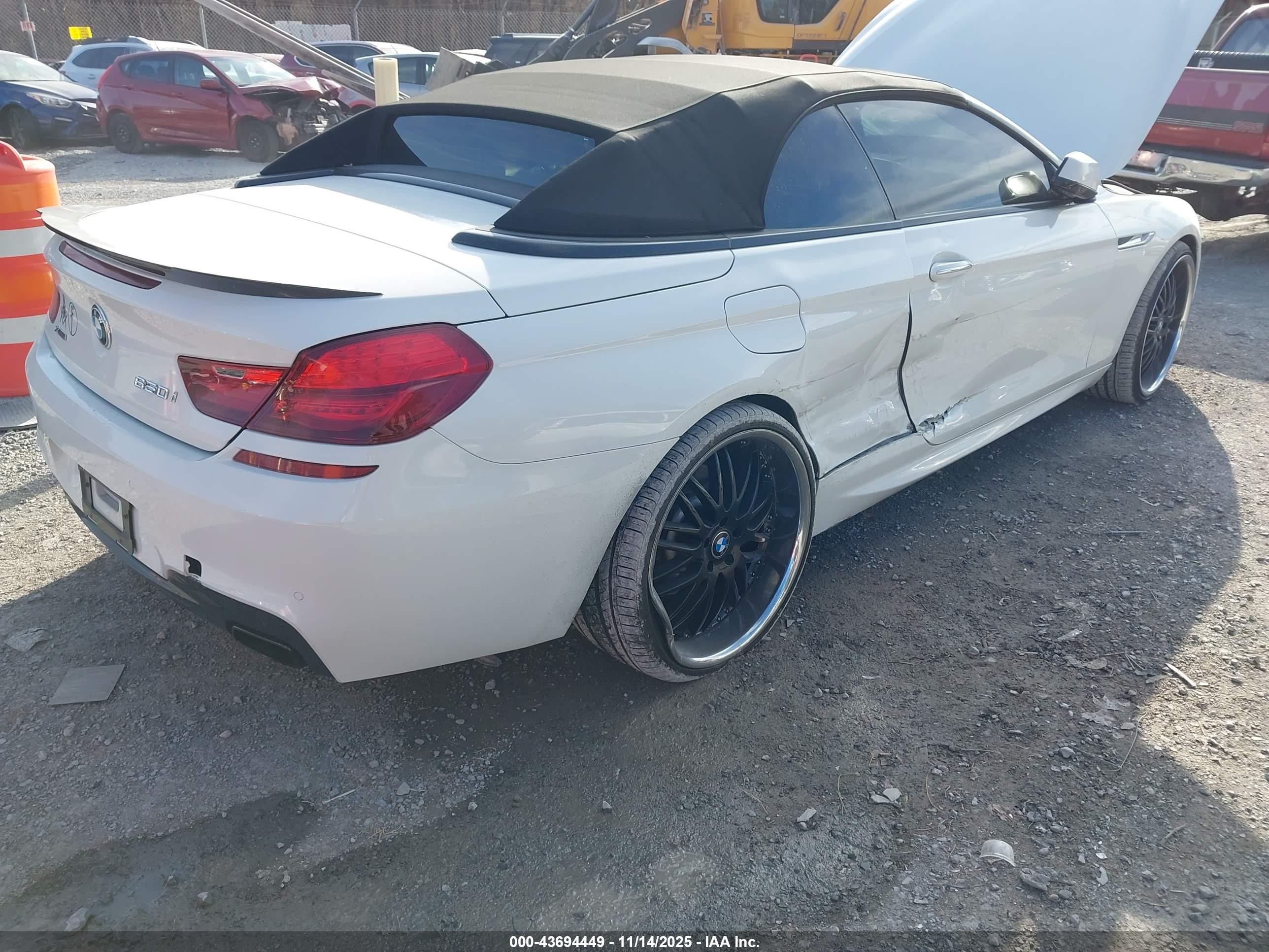 2015 Bmw 650i Xdrive White vin: WBAYP1C52FD216989