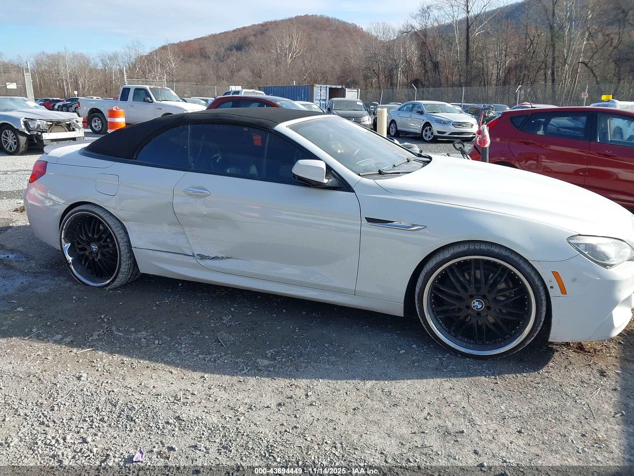 2015 Bmw 650i Xdrive White vin: WBAYP1C52FD216989