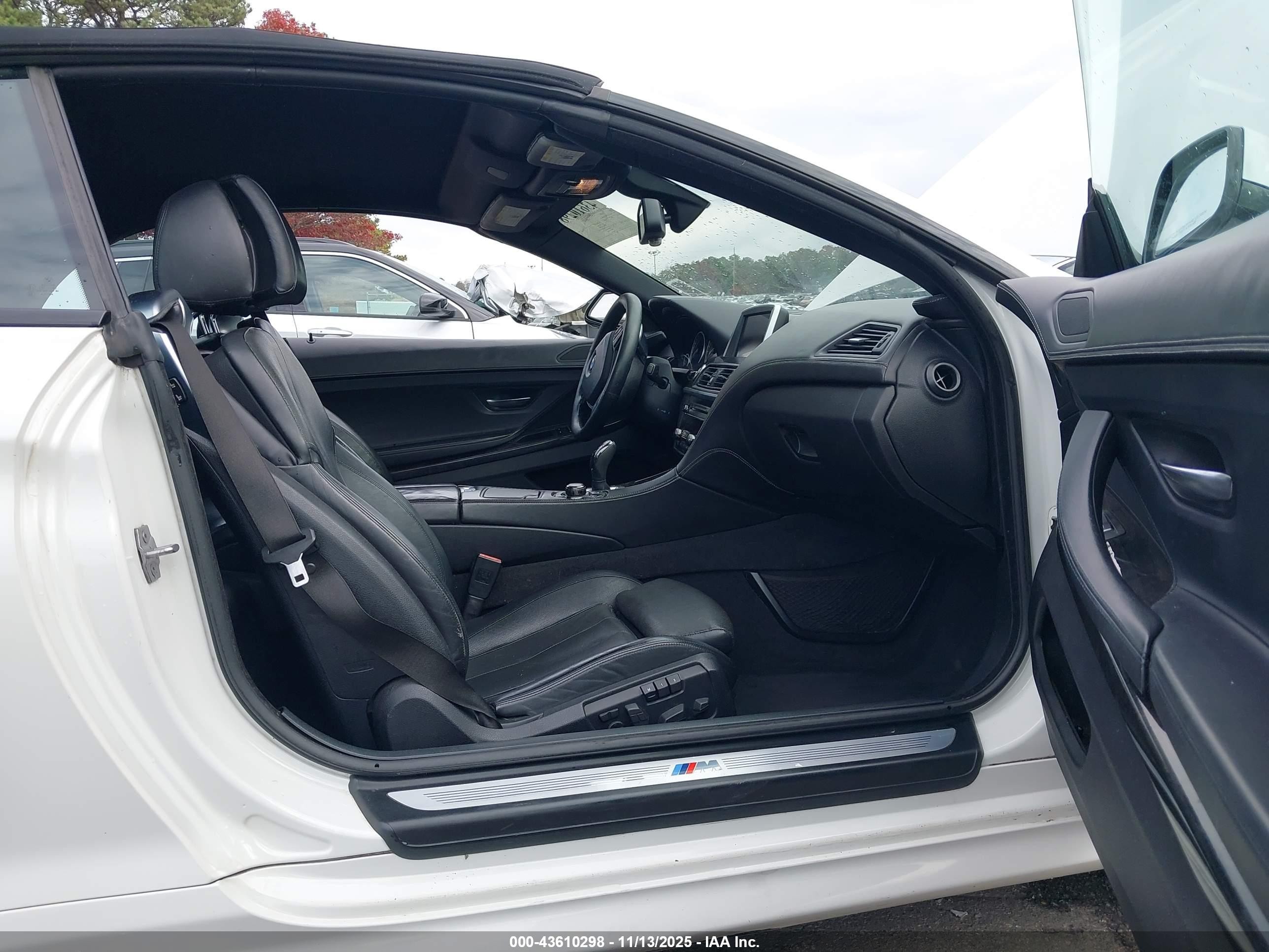 2013 Bmw 650i Xdrive White vin: WBAYP1C55DDX00992