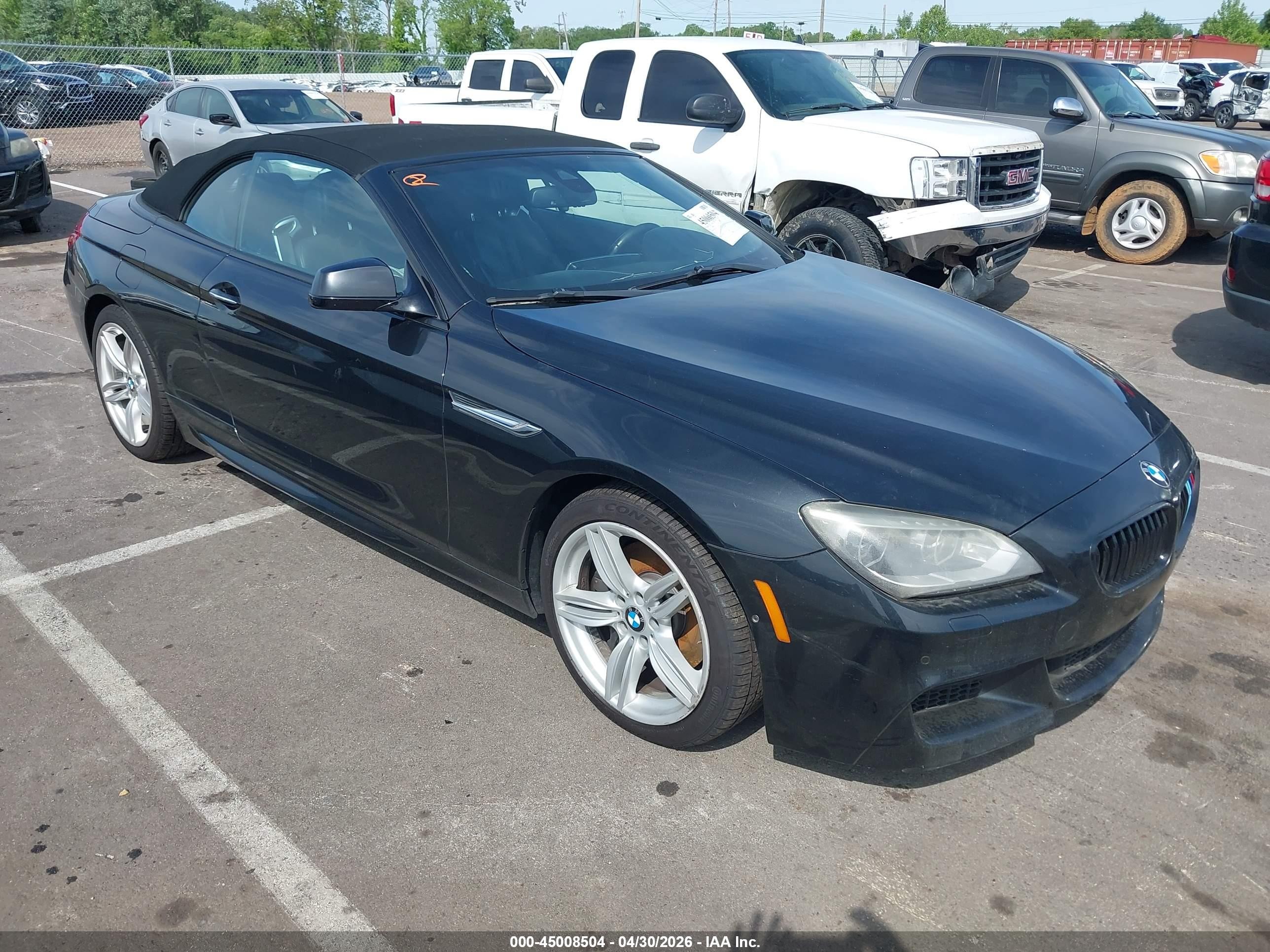 2015 Bmw 650i Xdrive Black vin: WBAYP1C5XFD216755