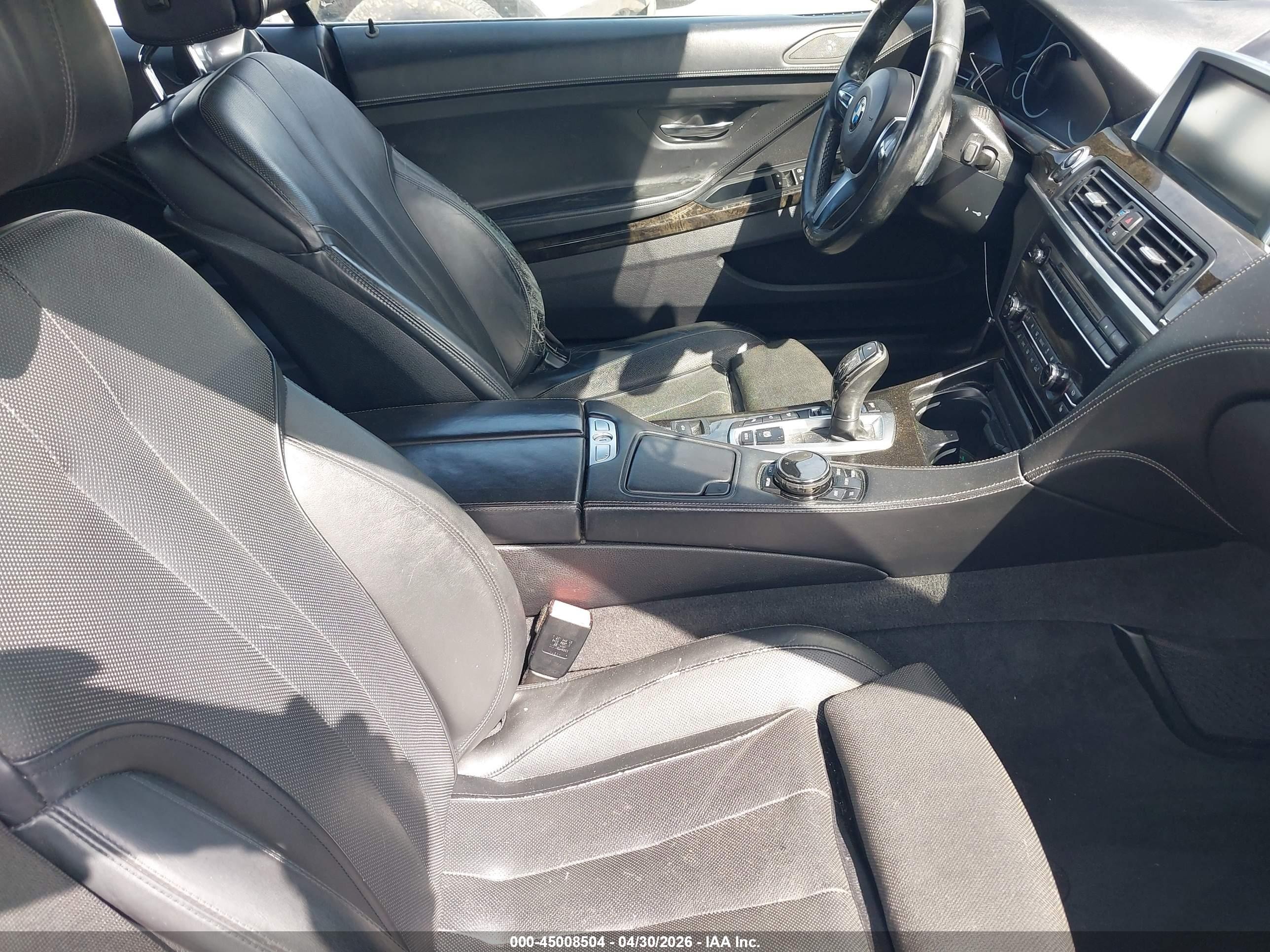 2015 Bmw 650i Xdrive Black vin: WBAYP1C5XFD216755