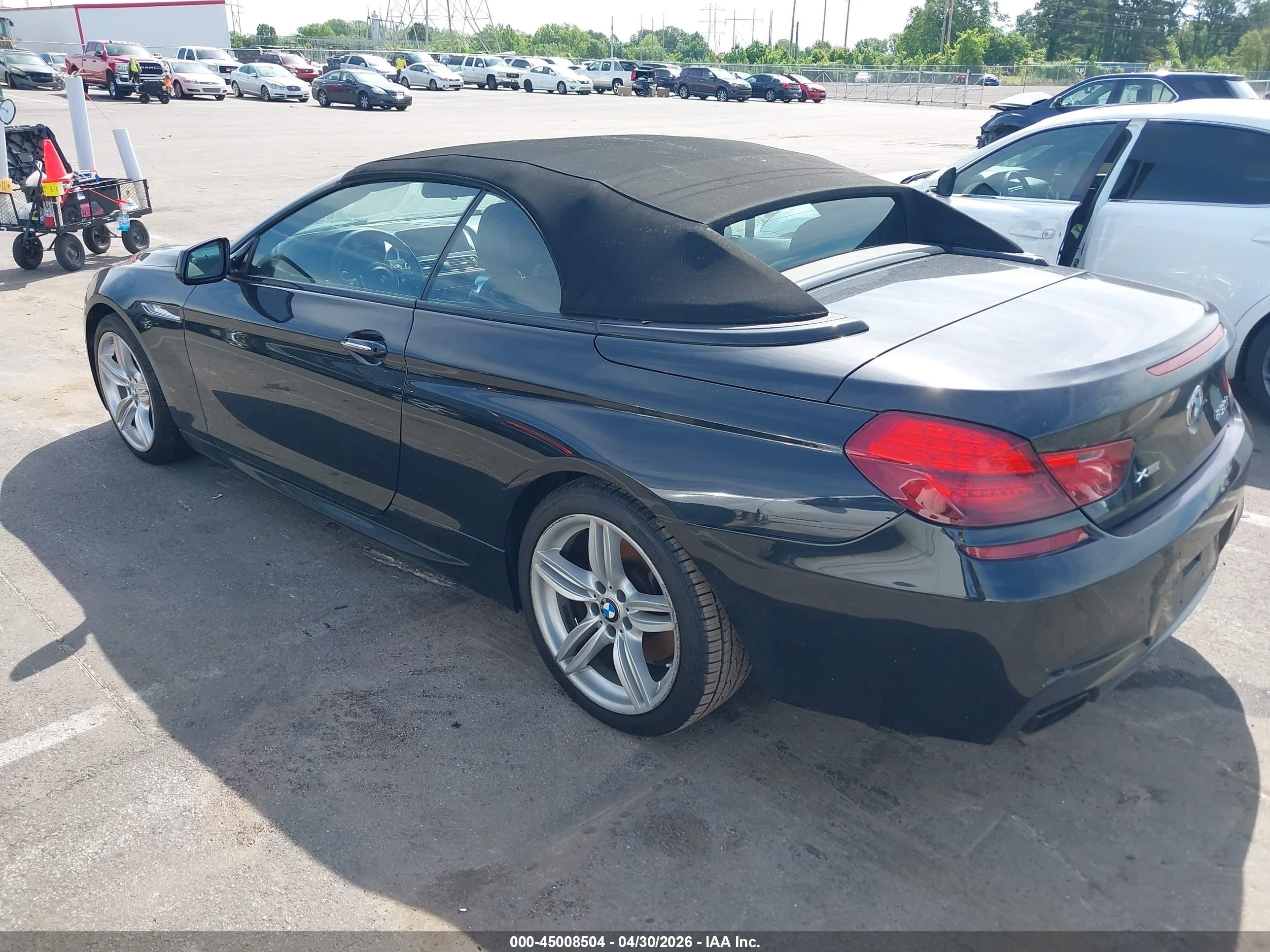 2015 Bmw 650i Xdrive Black vin: WBAYP1C5XFD216755