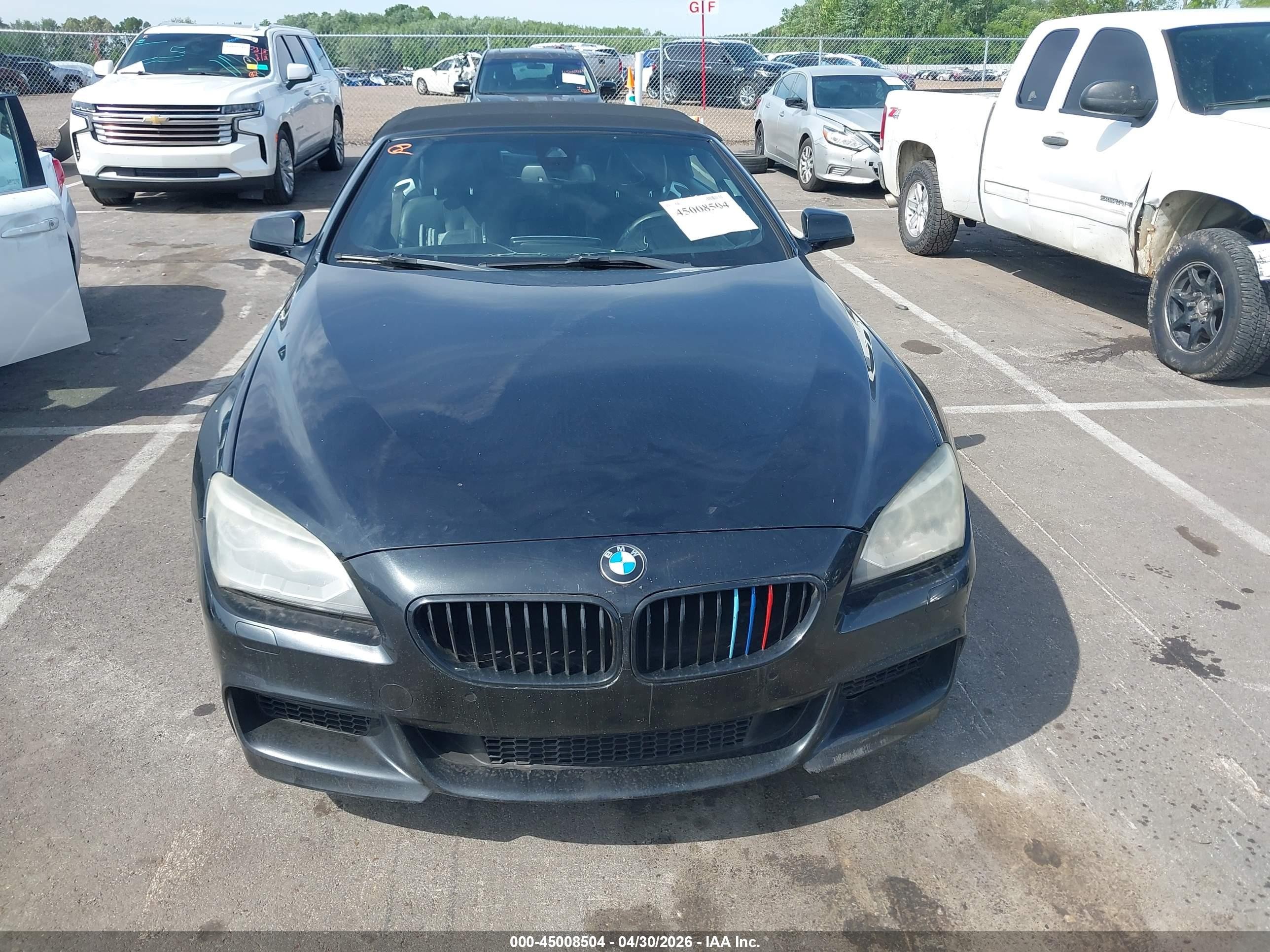 2015 Bmw 650i Xdrive Black vin: WBAYP1C5XFD216755