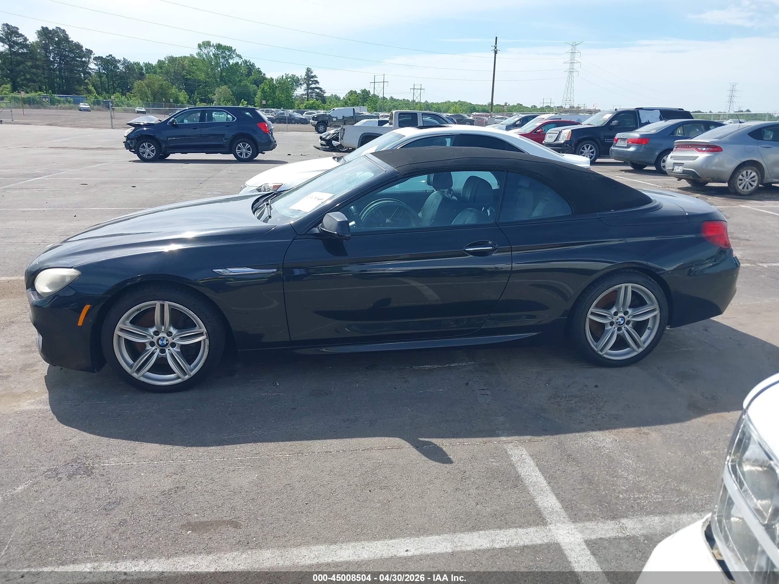 2015 Bmw 650i Xdrive Black vin: WBAYP1C5XFD216755