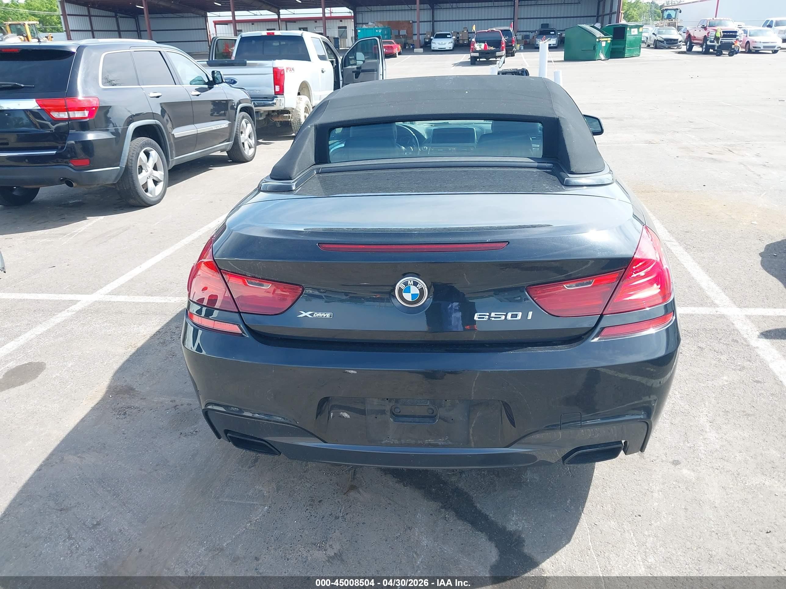 2015 Bmw 650i Xdrive Black vin: WBAYP1C5XFD216755