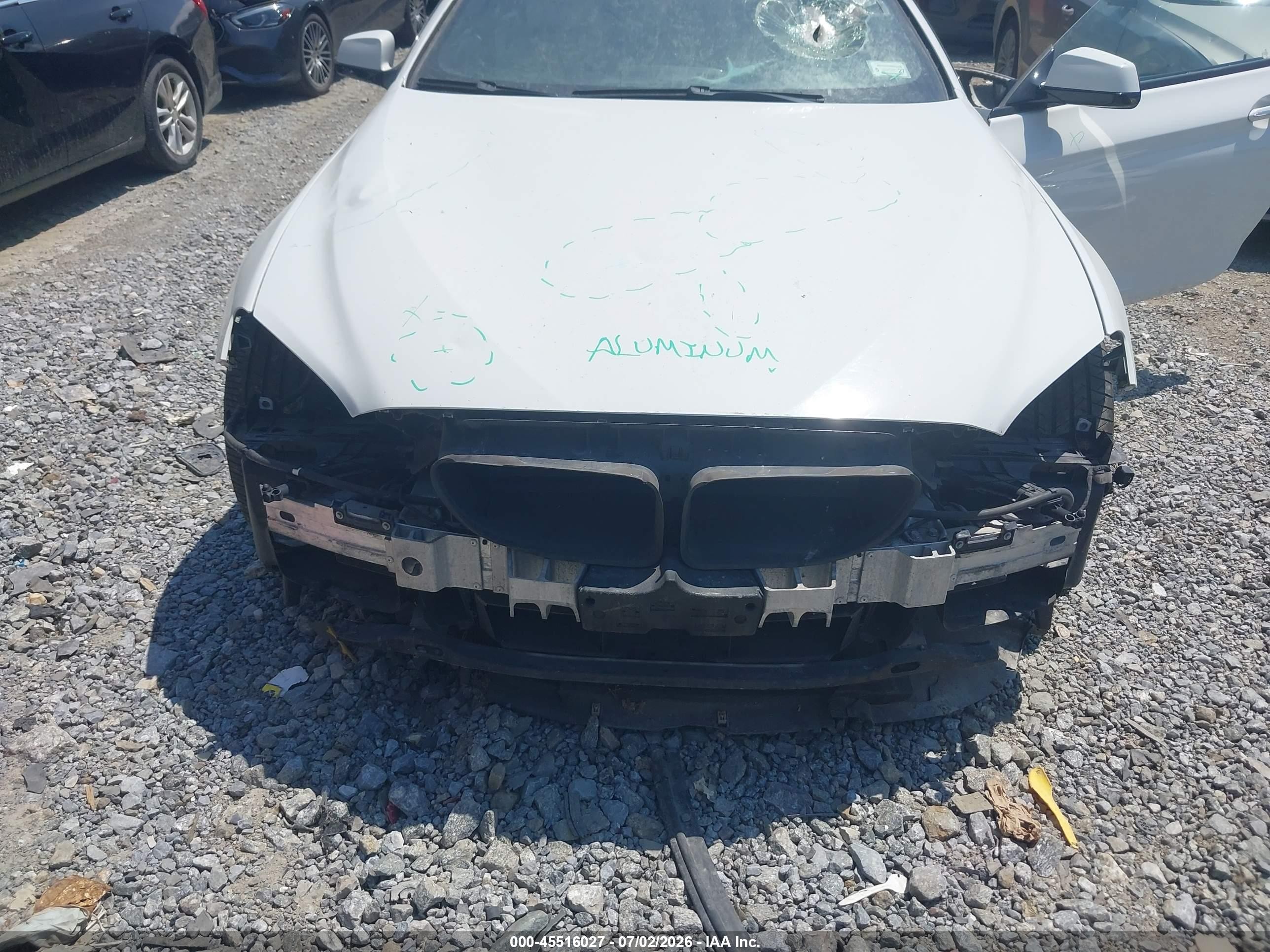 2015 Bmw 650i Xdrive White vin: WBAYP1C5XFD217002