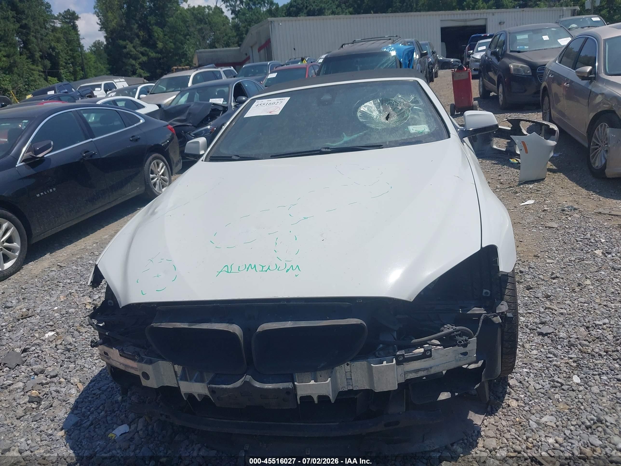 2015 Bmw 650i Xdrive White vin: WBAYP1C5XFD217002