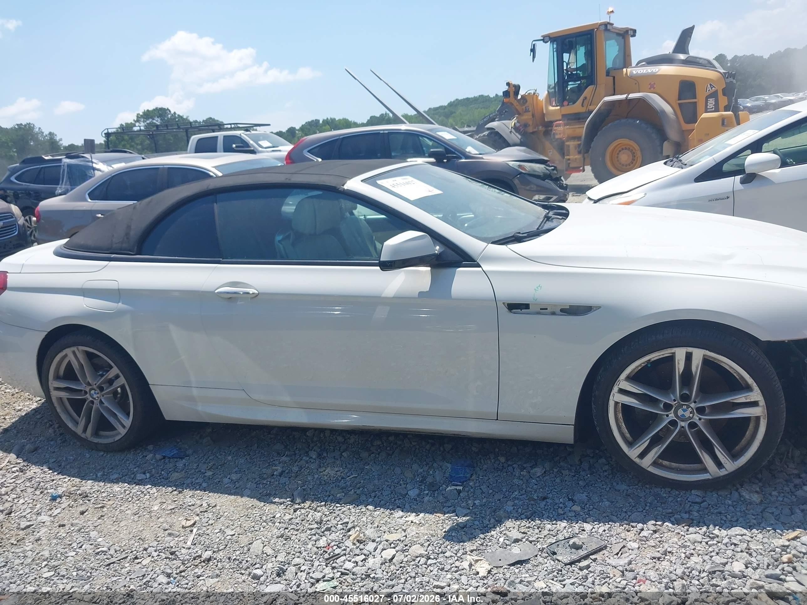 2015 Bmw 650i Xdrive White vin: WBAYP1C5XFD217002