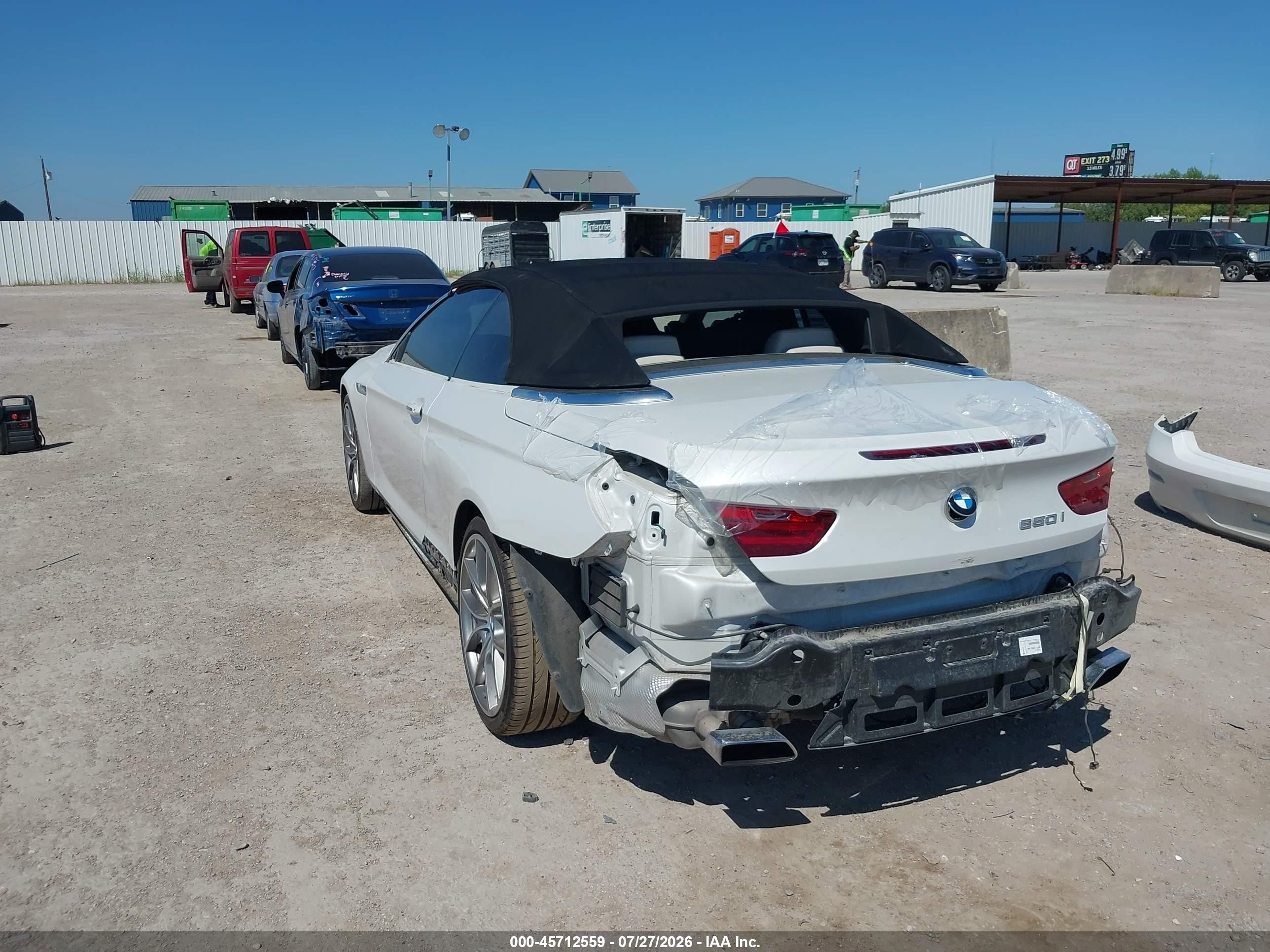 2015 Bmw 650i White vin: WBAYP9C52FD169977