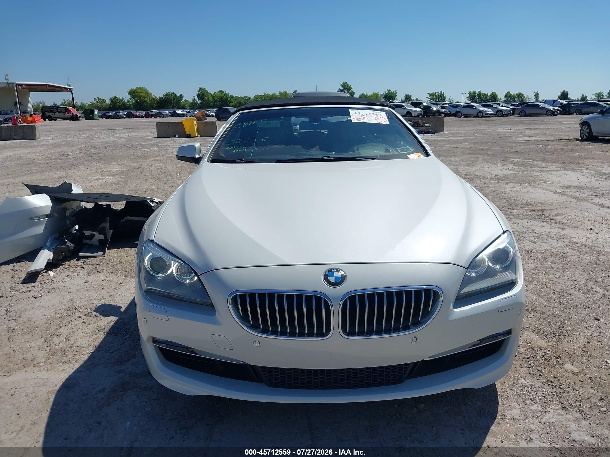 2015 Bmw 650i White vin: WBAYP9C52FD169977