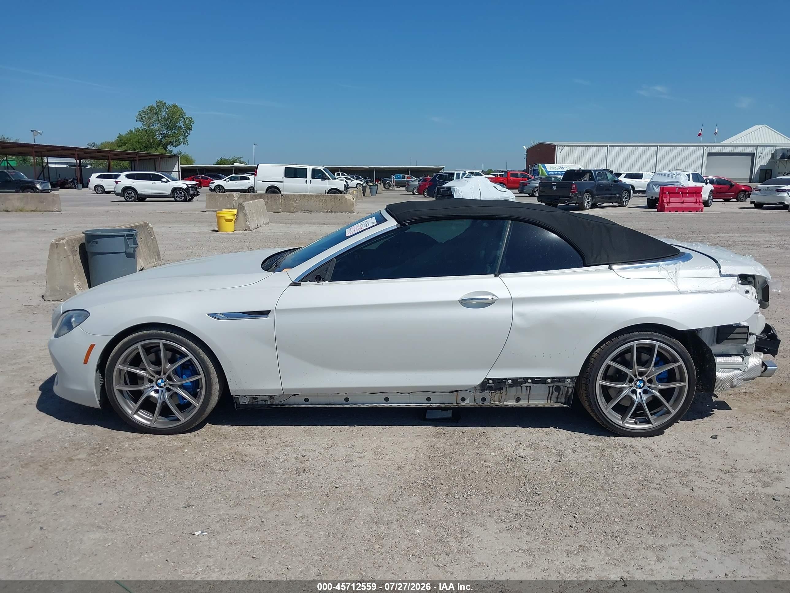 2015 Bmw 650i White vin: WBAYP9C52FD169977