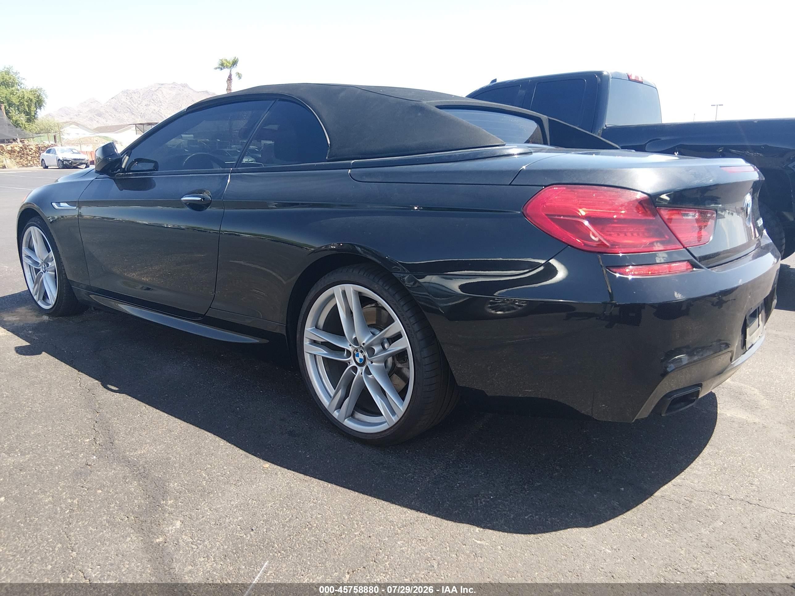 2015 Bmw 650i Черный vin: WBAYP9C55FD170086