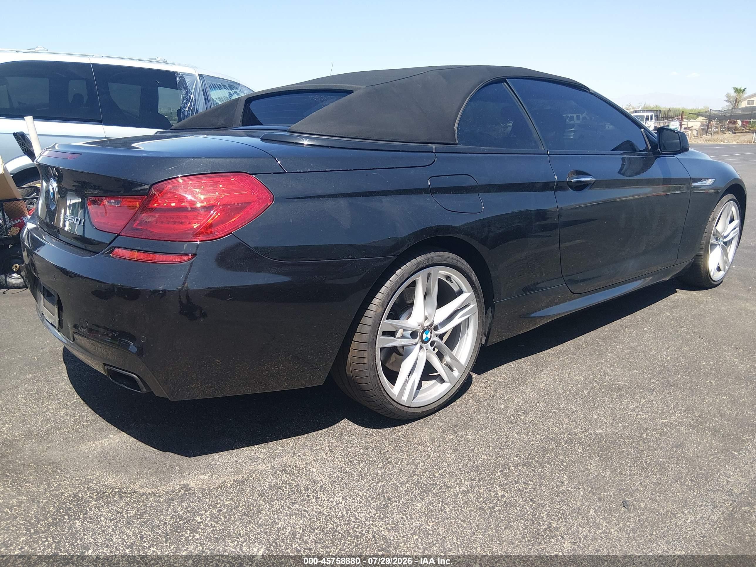 2015 Bmw 650i Черный vin: WBAYP9C55FD170086