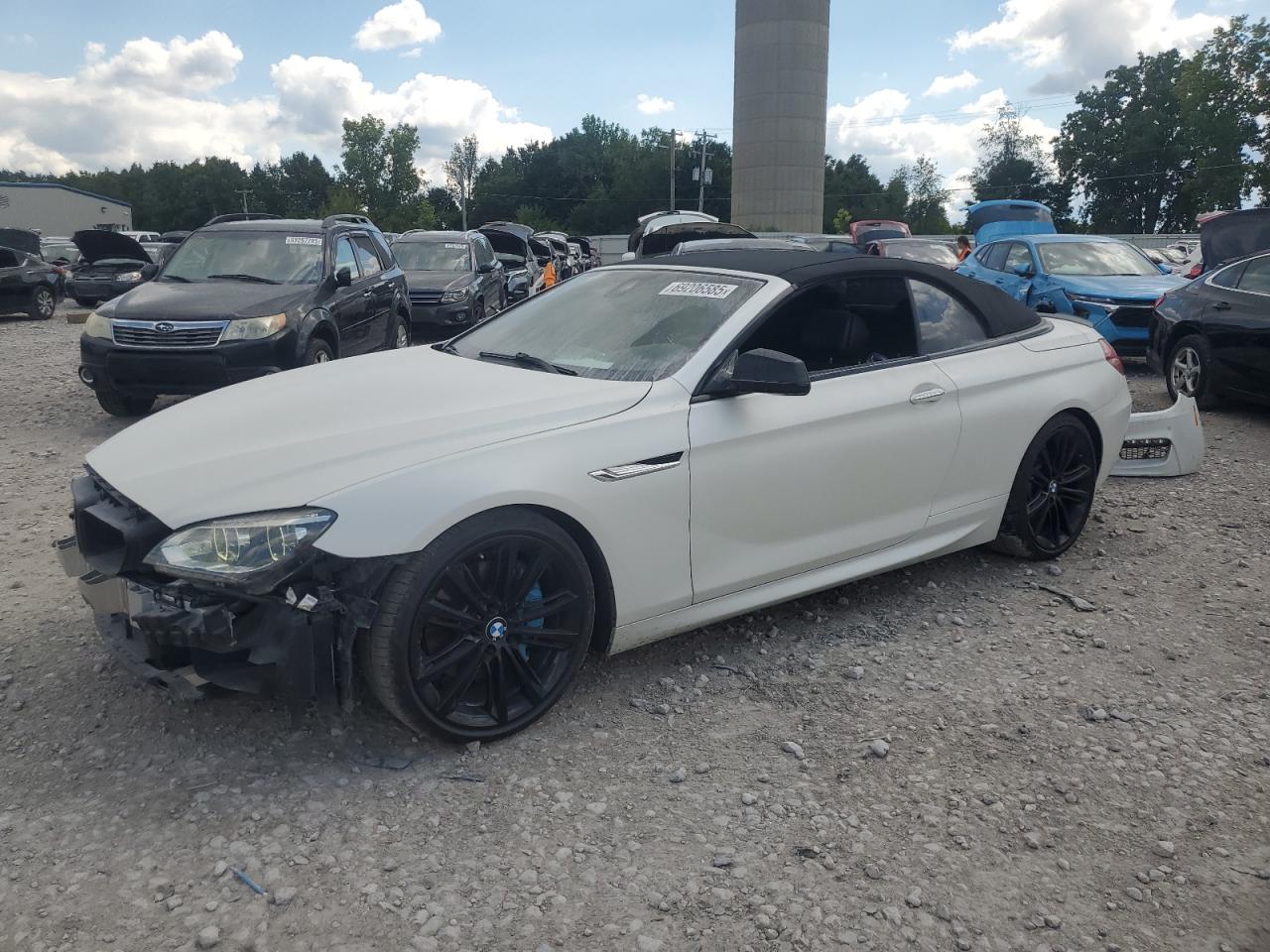 2014 Bmw 650 I White vin: WBAYP9C58ED169089