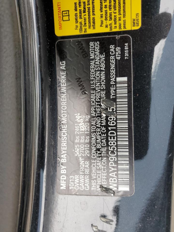2014 Bmw 650 I Black vin: WBAYP9C58ED169254