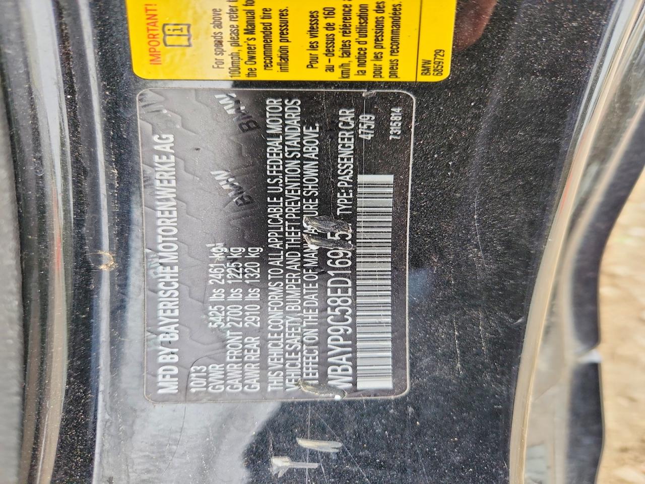 2014 Bmw 650 I Black vin: WBAYP9C58ED169254