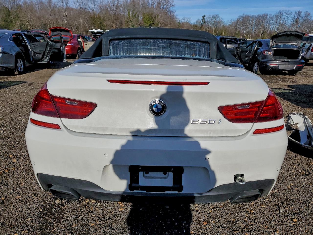 2014 Bmw 650 I White vin: WBAYP9C58ED169450