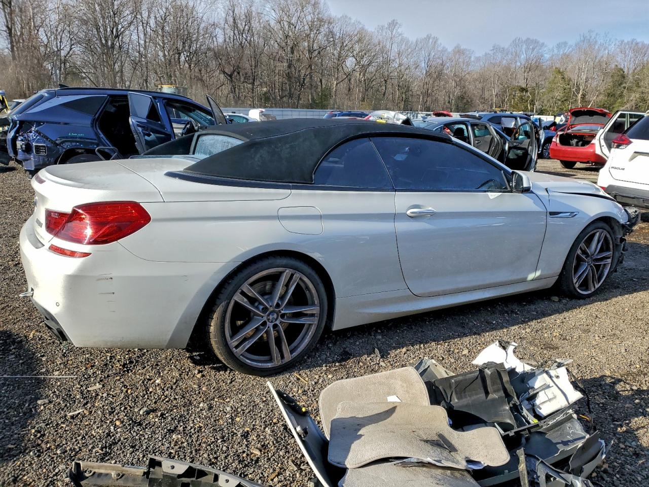 2014 Bmw 650 I White vin: WBAYP9C58ED169450