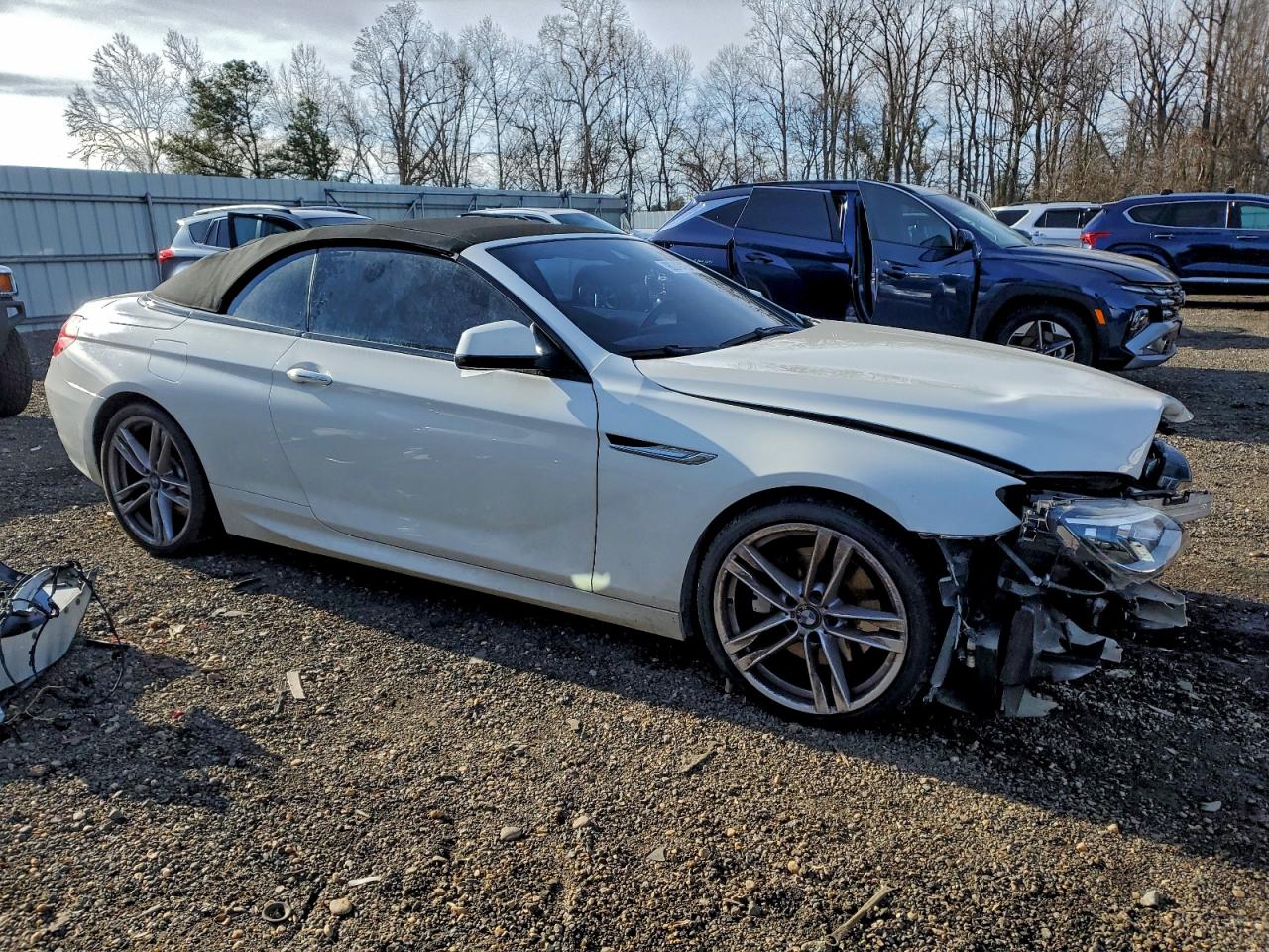 2014 Bmw 650 I White vin: WBAYP9C58ED169450