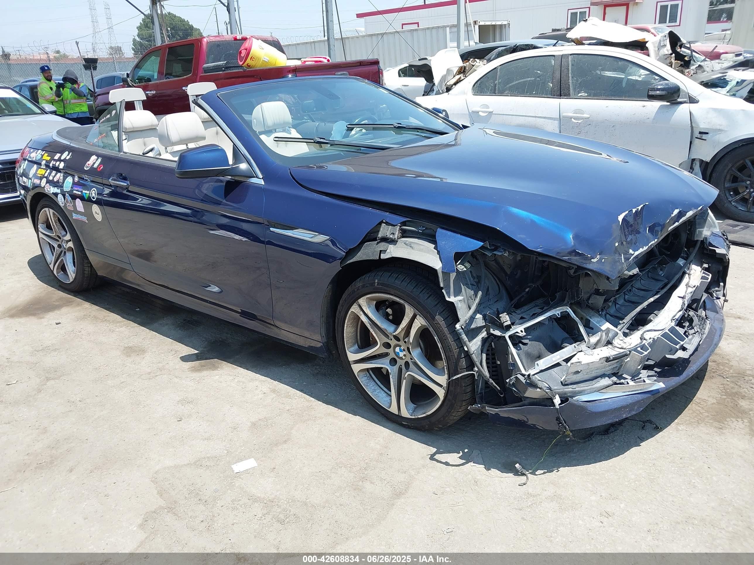 2014 Bmw 650i   Синий vin: WBAYP9C5XED169109