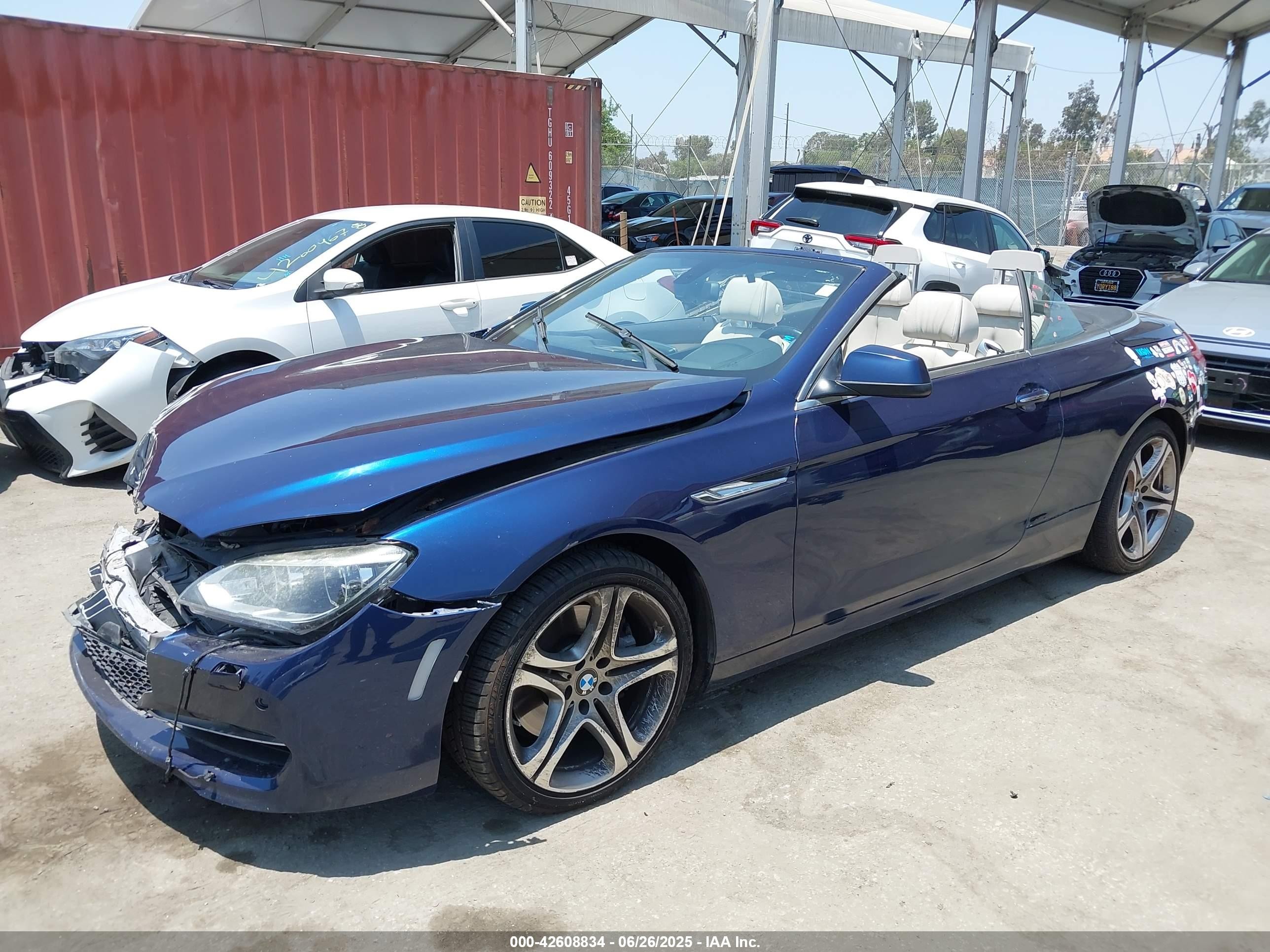 2014 Bmw 650i   Blue vin: WBAYP9C5XED169109