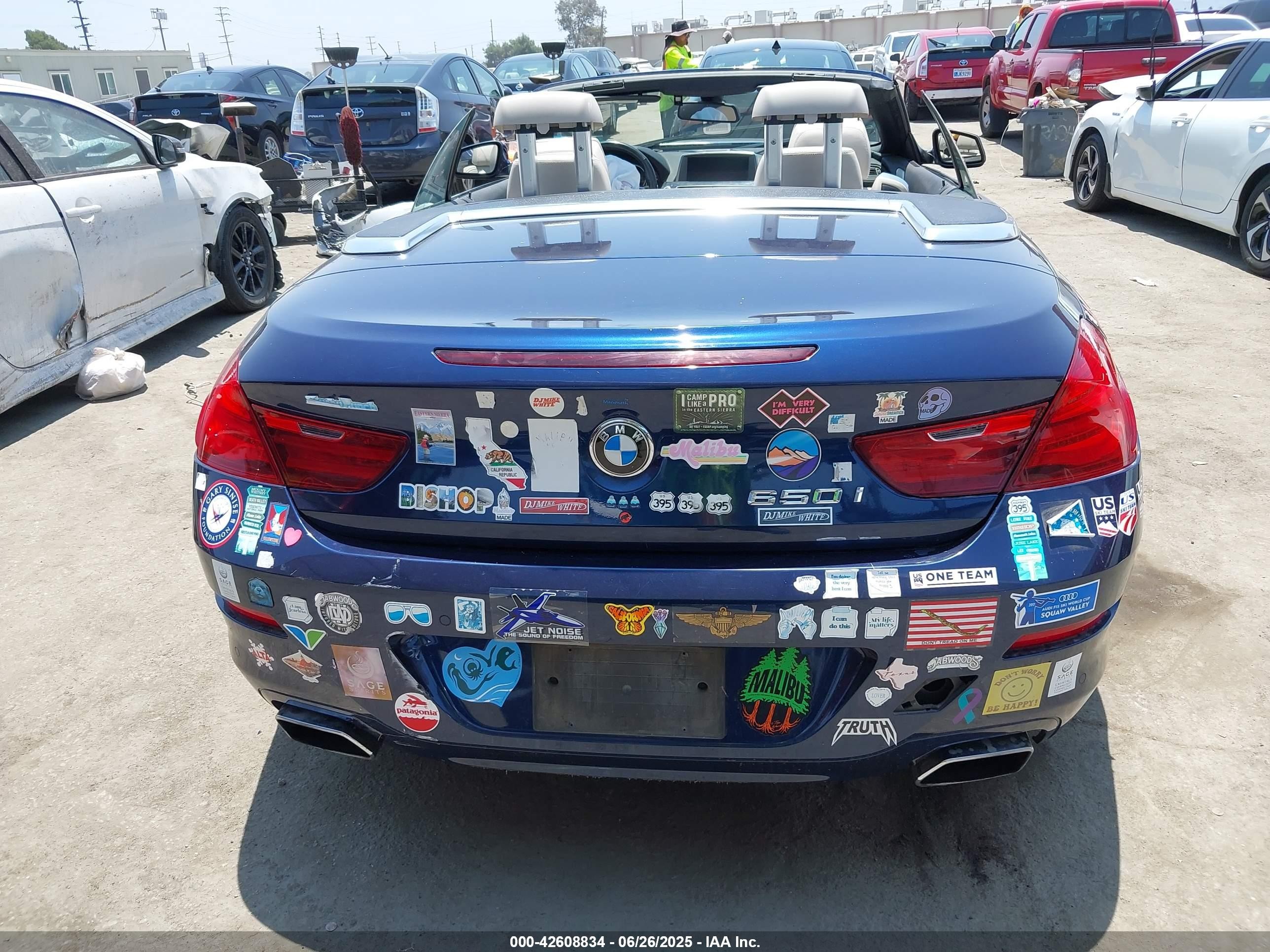 2014 Bmw 650i   Blue vin: WBAYP9C5XED169109