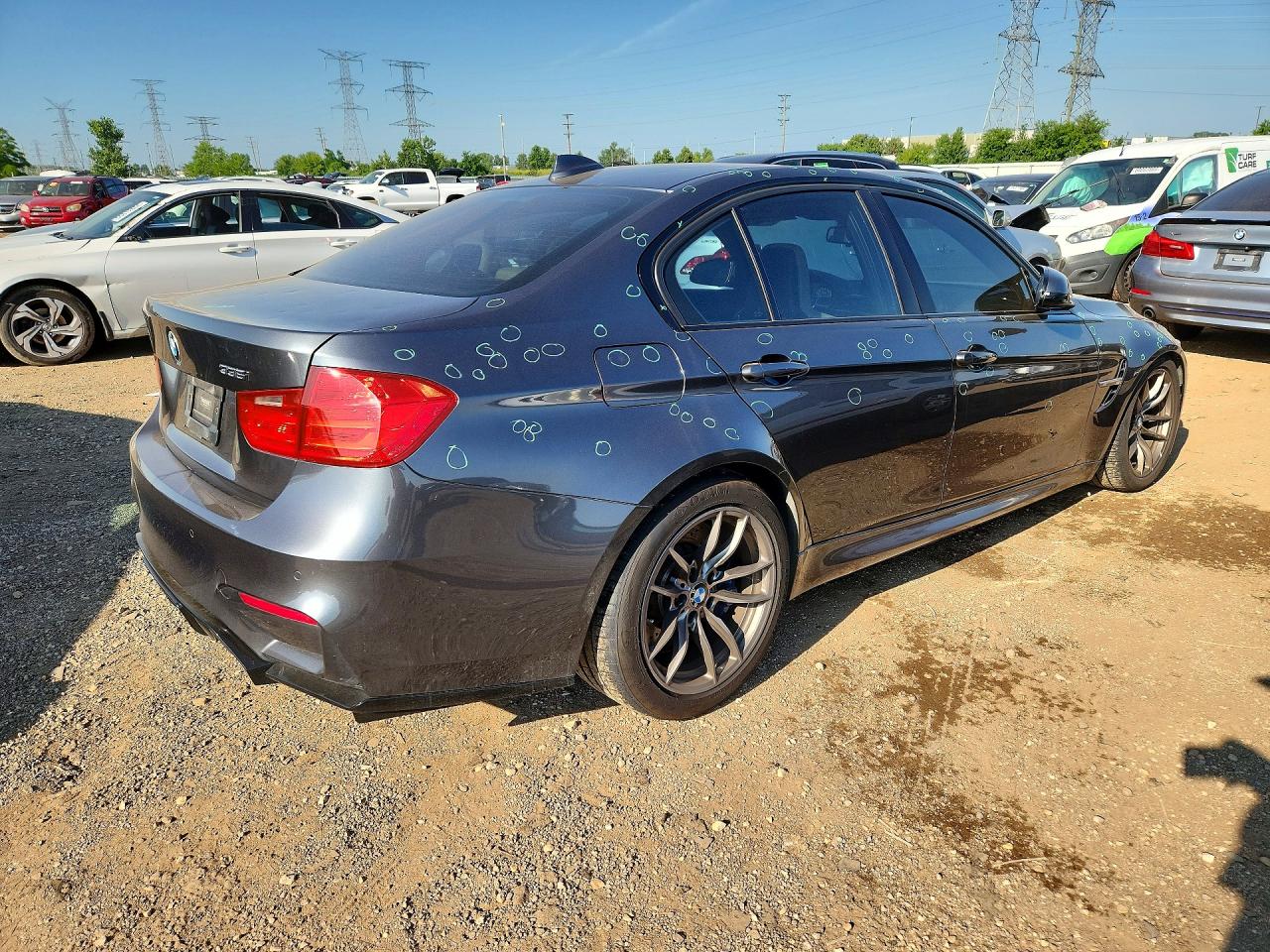 2015 Bmw M3 Gray vin: WBS3C9C50FP803481