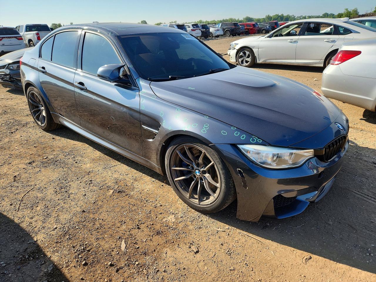 2015 Bmw M3 Gray vin: WBS3C9C50FP803481