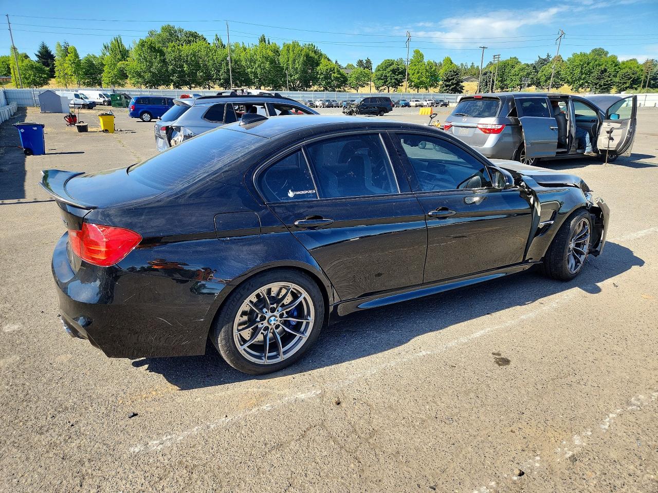 2015 Bmw M3 Black vin: WBS3C9C51FP804316