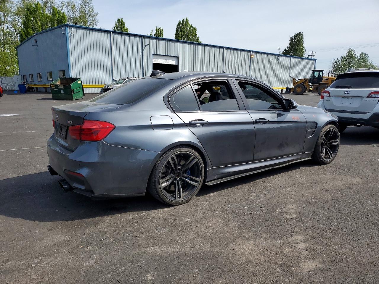 2015 Bmw M3 Gray vin: WBS3C9C52FJ276241