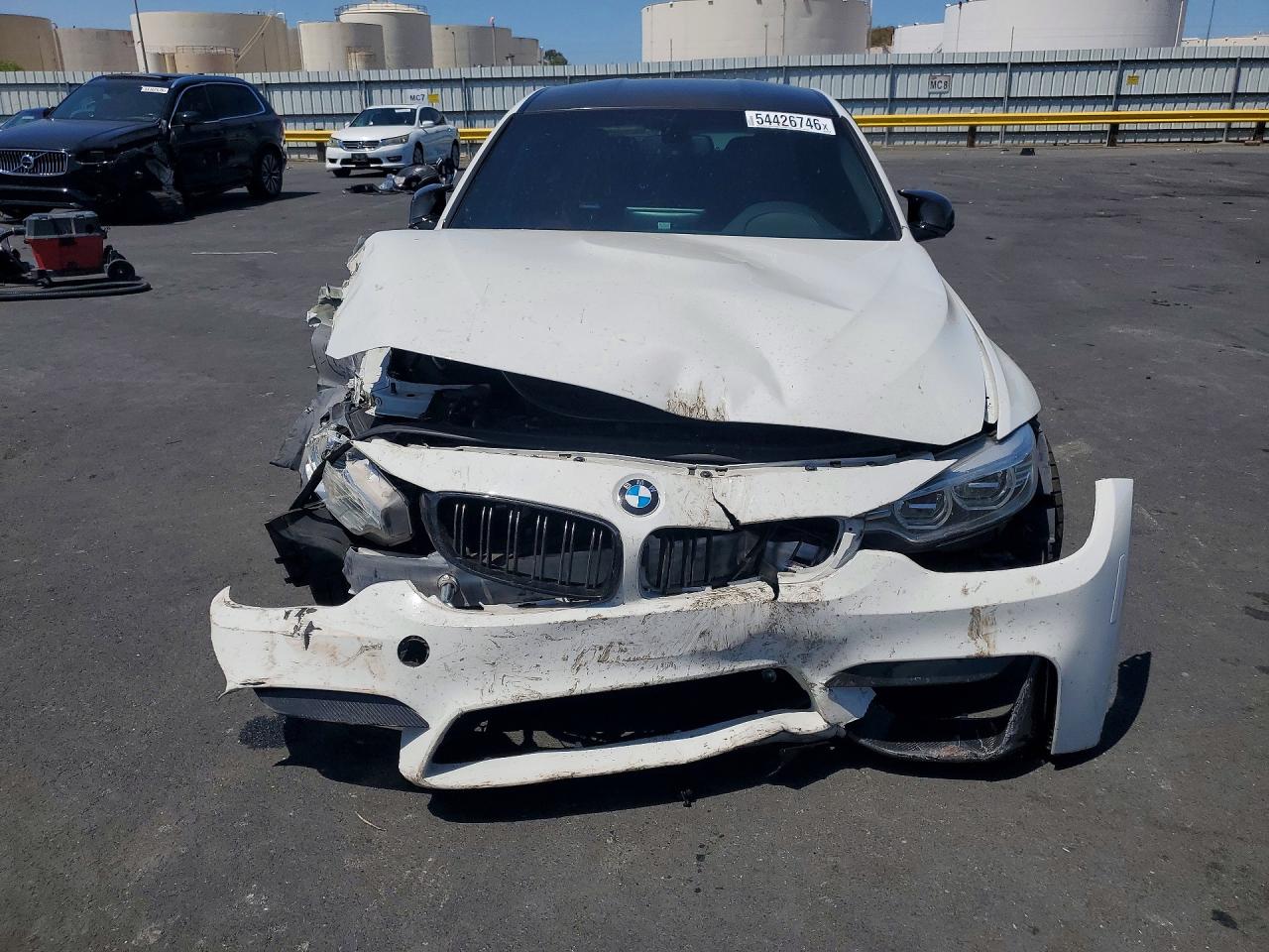 2015 Bmw M3 White vin: WBS3C9C54FJ276340
