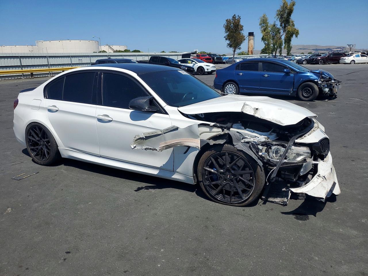 2015 Bmw M3 White vin: WBS3C9C54FJ276340