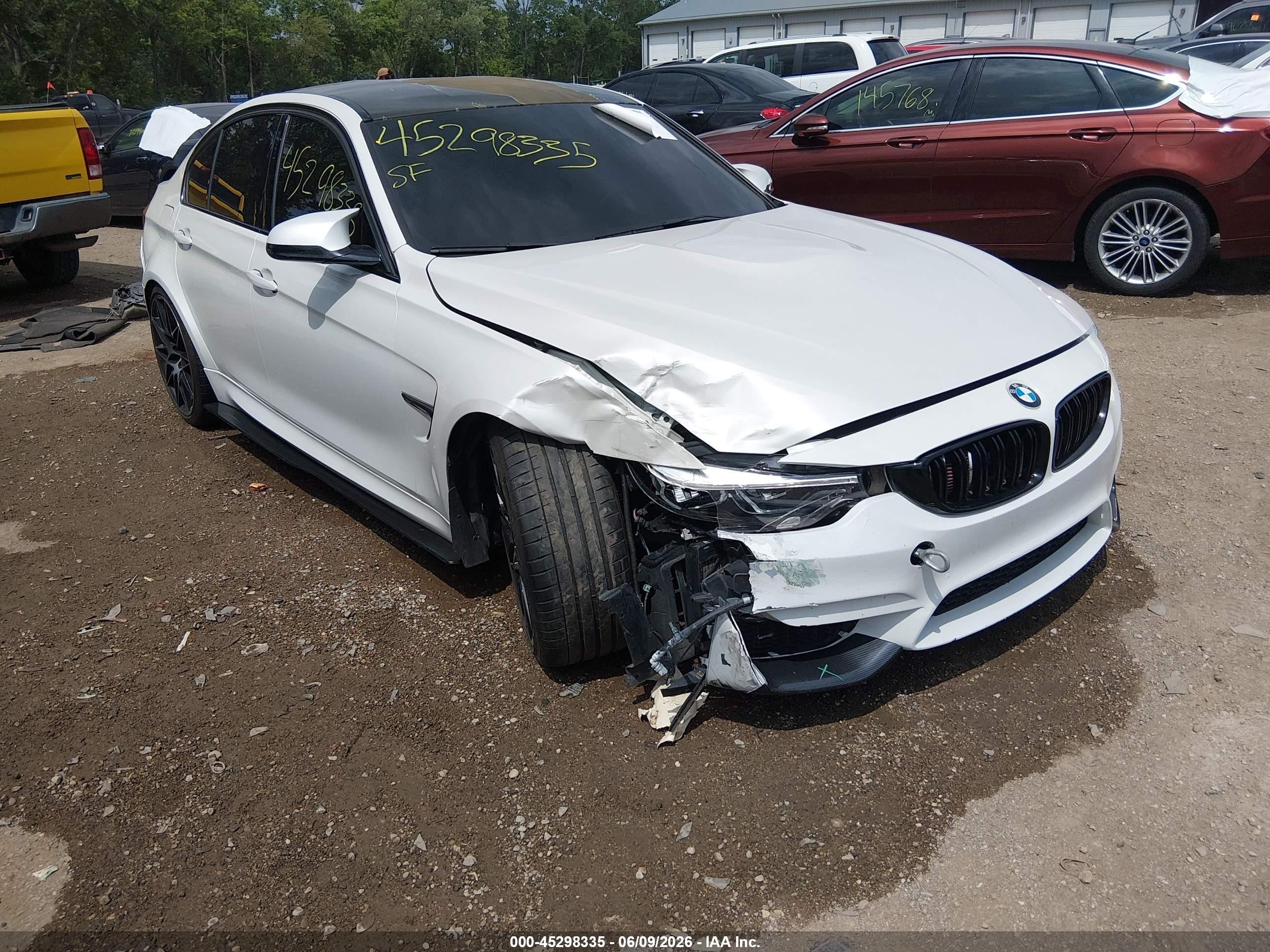 2015 Bmw M3   White vin: WBS3C9C54FP803368