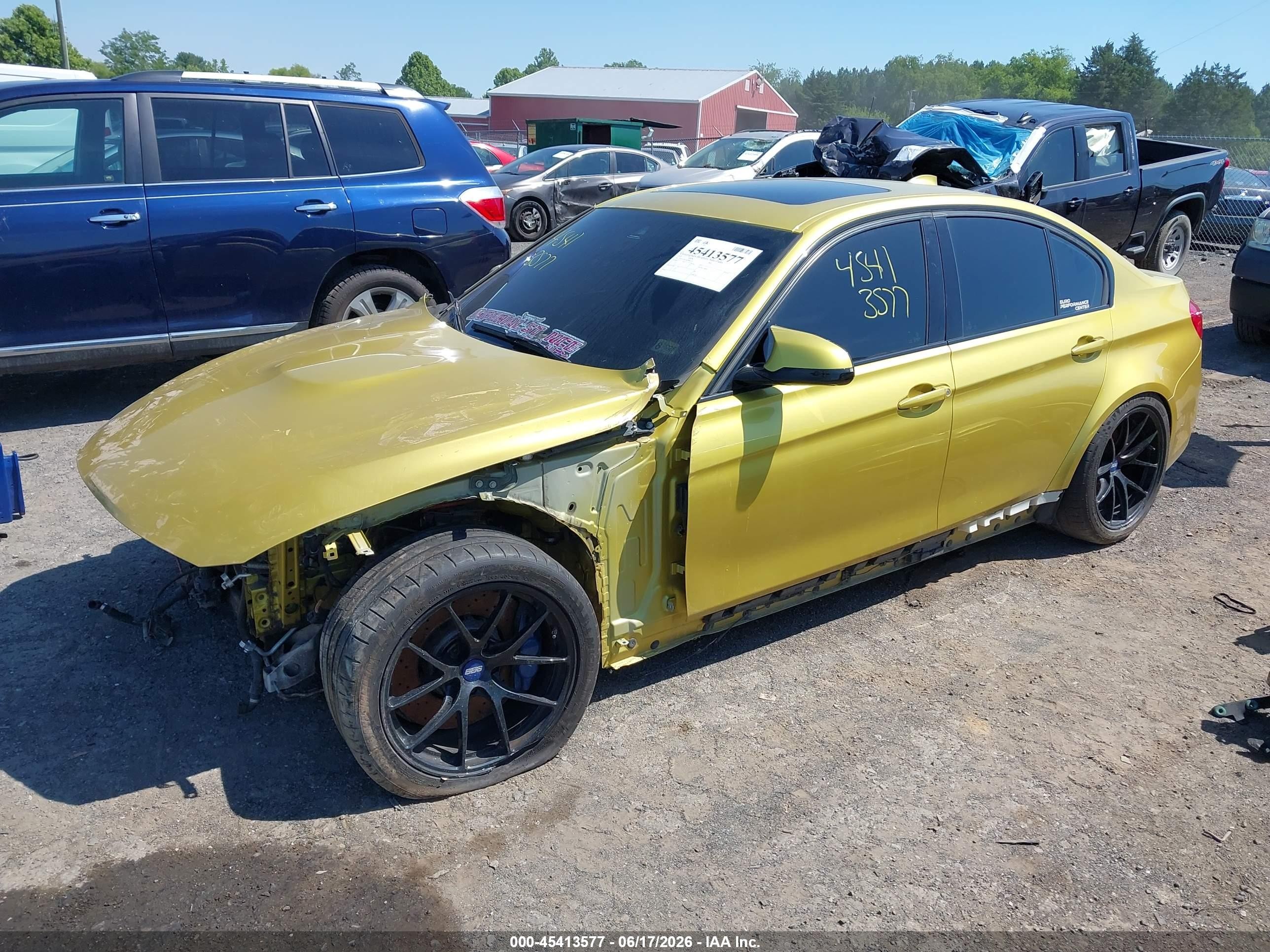 2015 Bmw M3   Yellow vin: WBS3C9C56FP804554