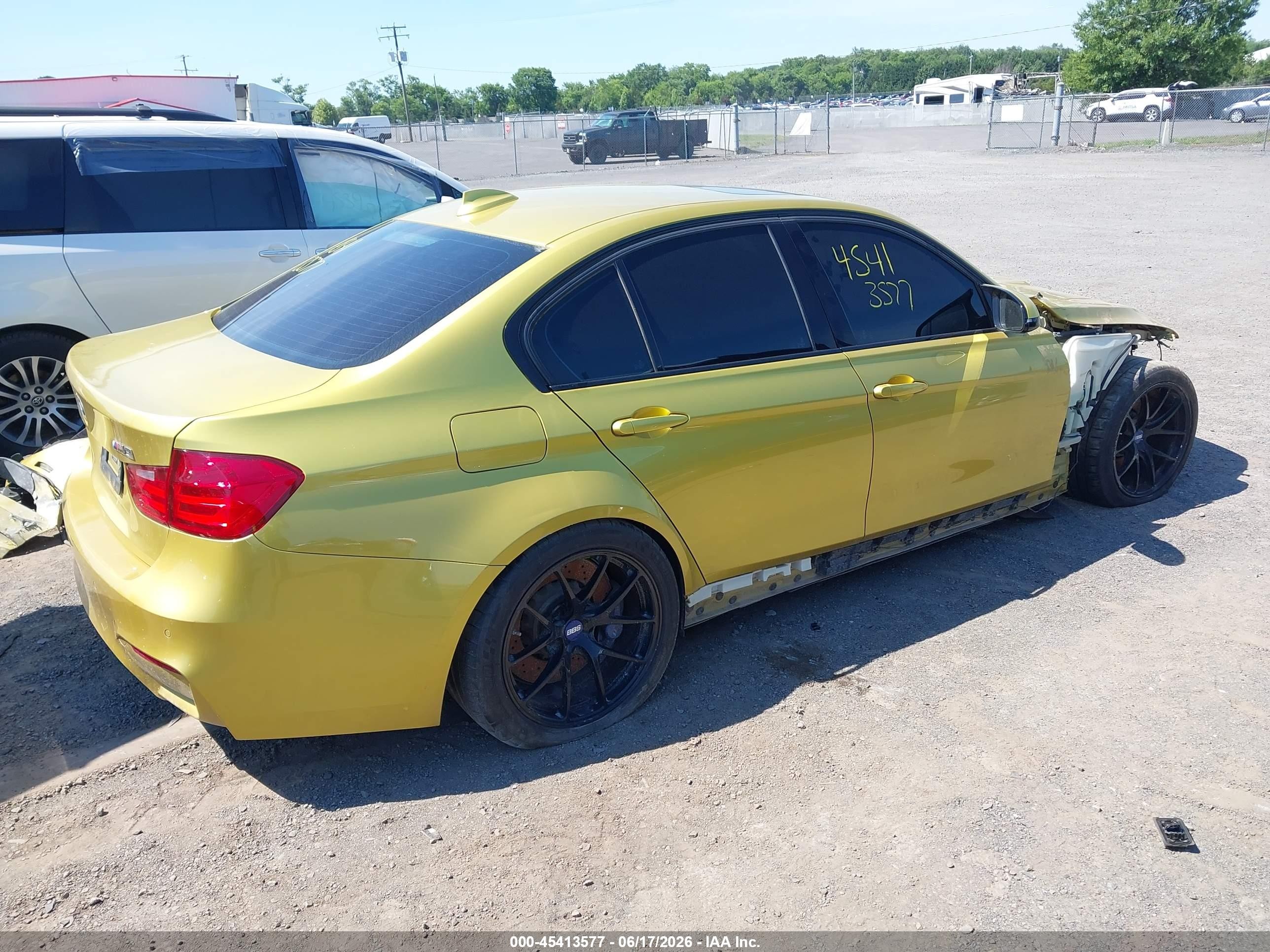 2015 Bmw M3   Yellow vin: WBS3C9C56FP804554