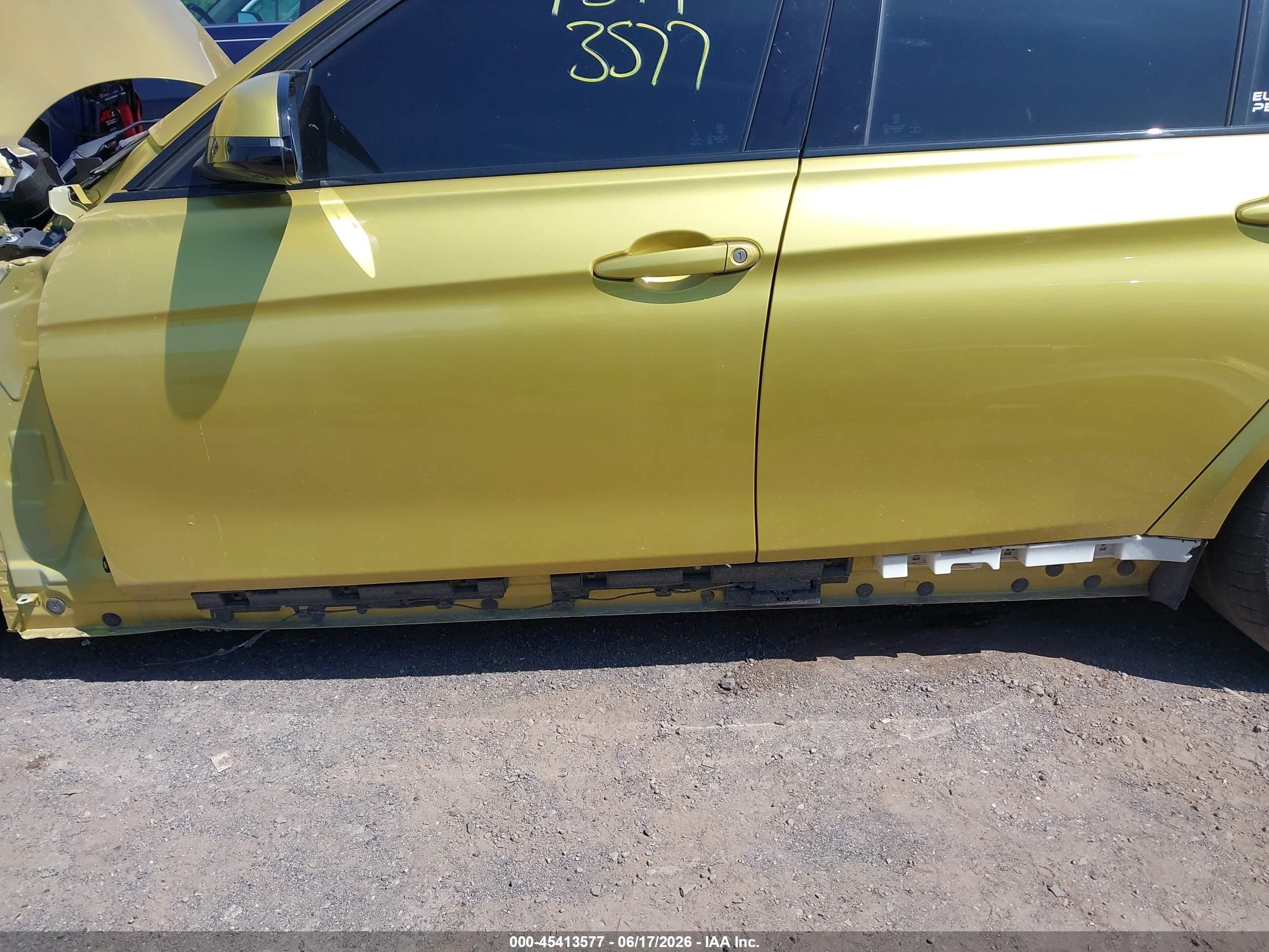 2015 Bmw M3   Yellow vin: WBS3C9C56FP804554