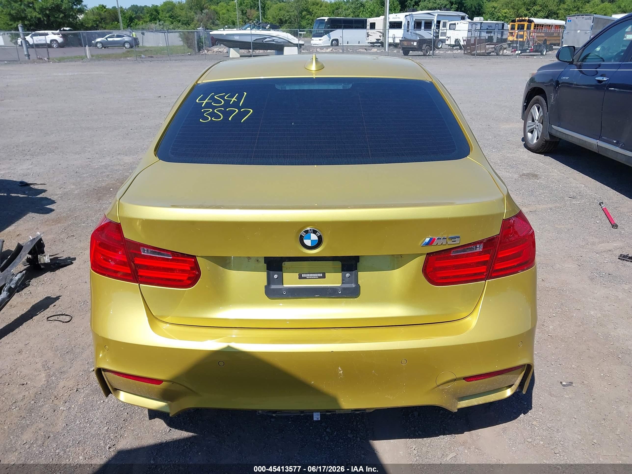 2015 Bmw M3   Yellow vin: WBS3C9C56FP804554