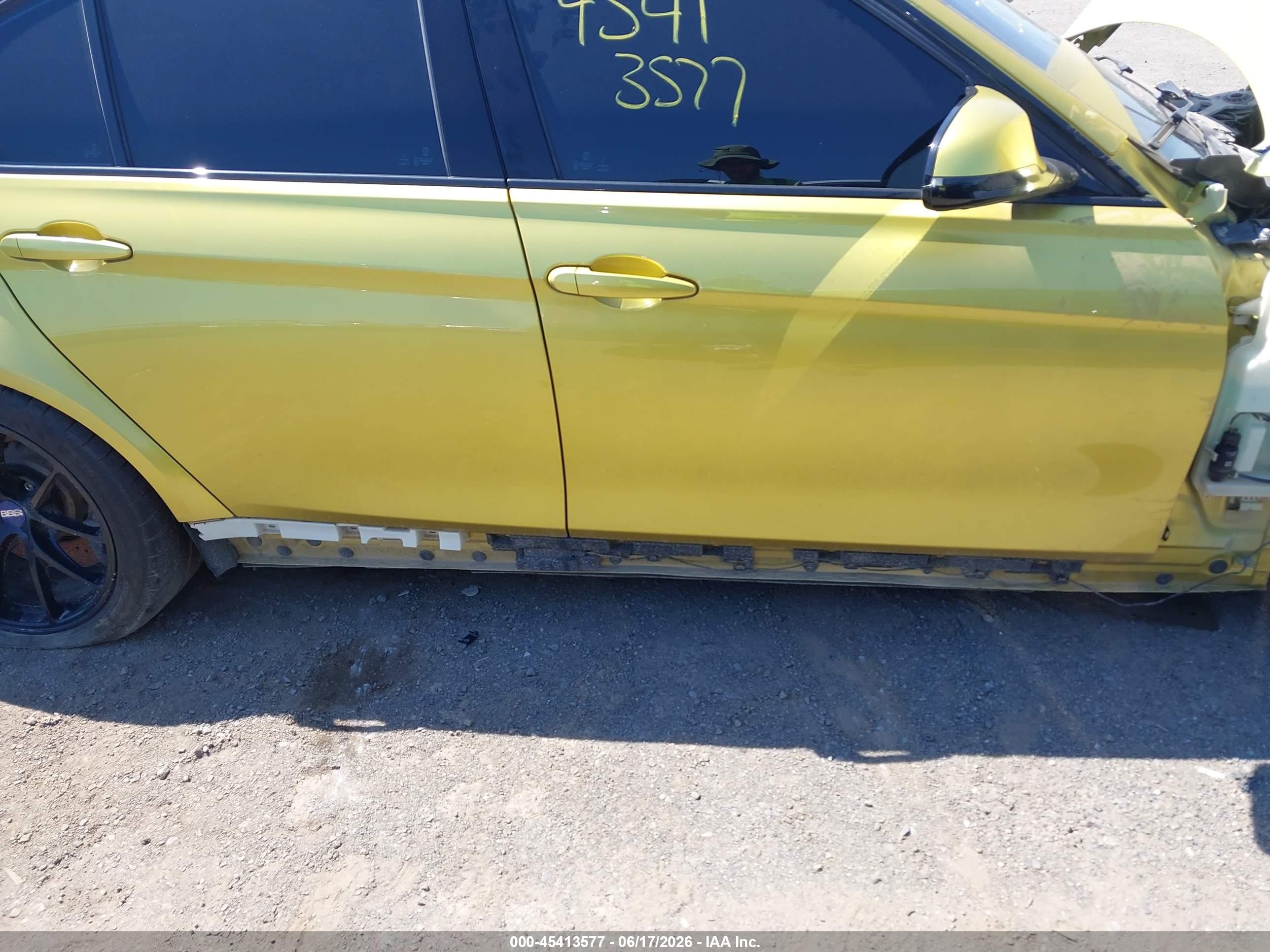 2015 Bmw M3   Yellow vin: WBS3C9C56FP804554